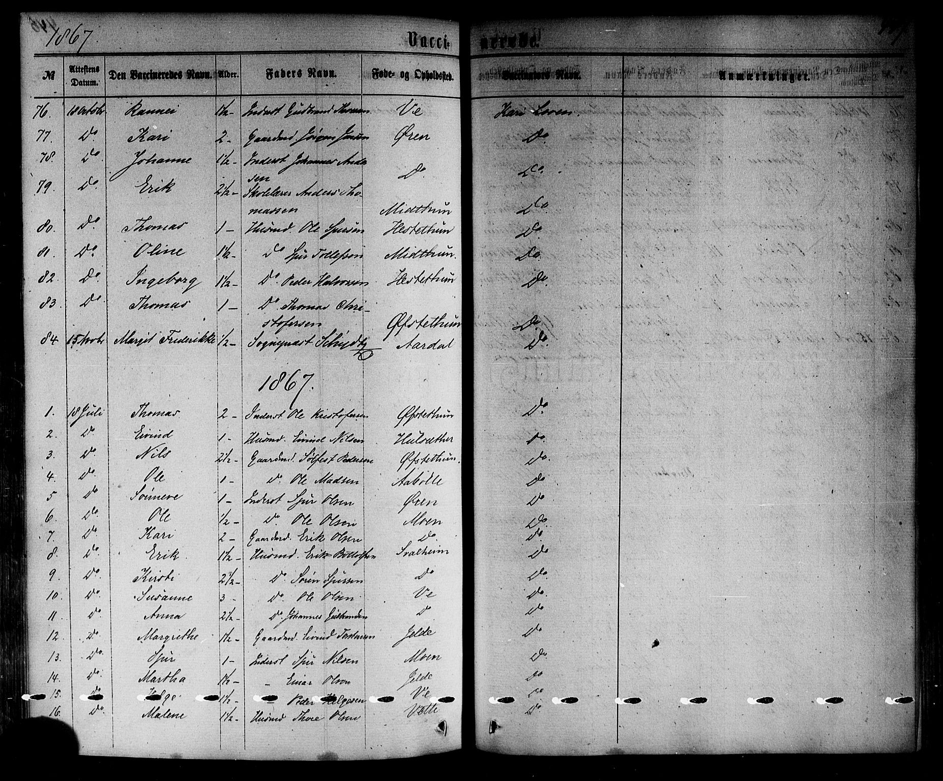 Årdal sokneprestembete, AV/SAB-A-81701: Parish register (official) no. A 3, 1863-1886, p. 447