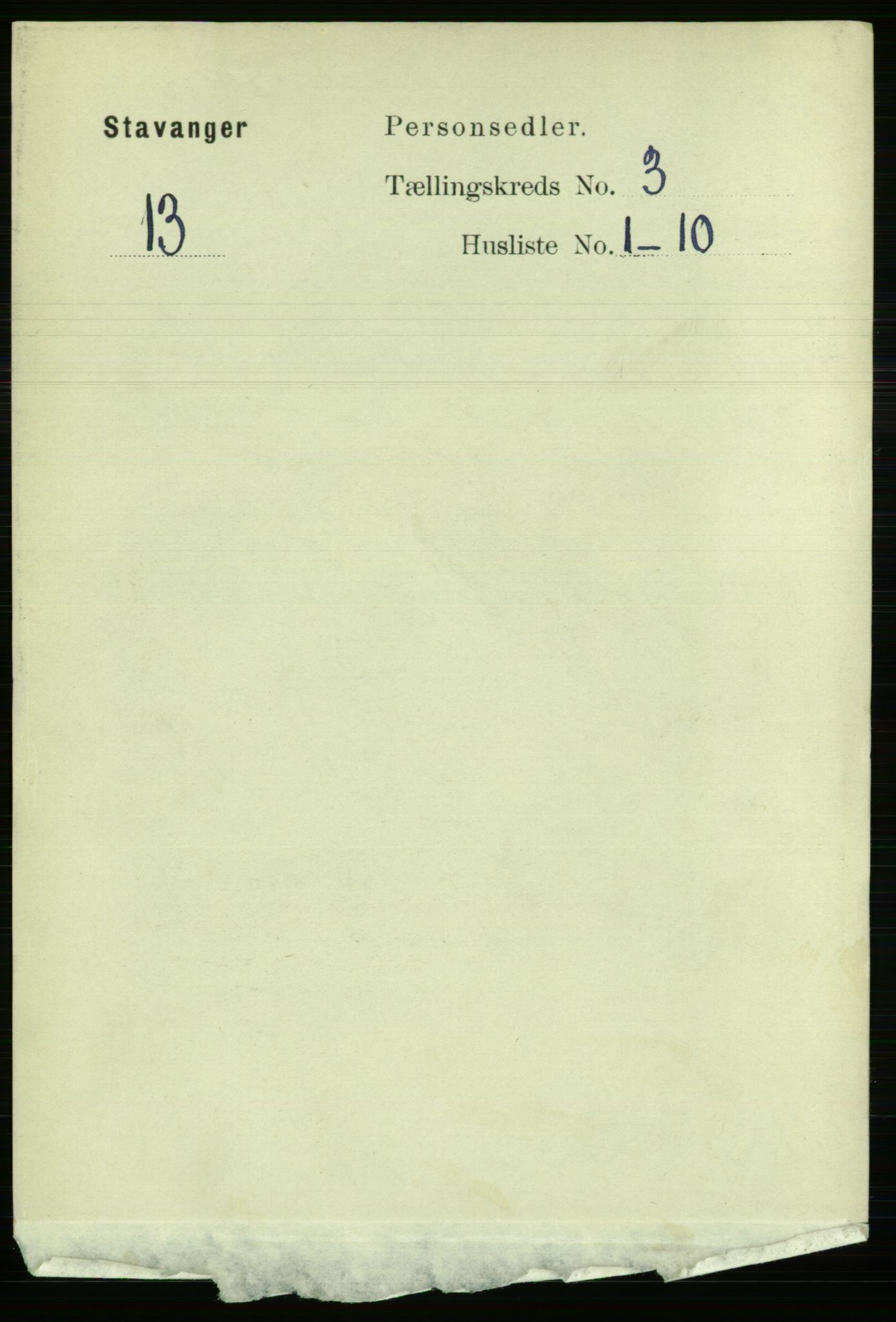 RA, 1891 census for 1103 Stavanger, 1891, p. 6779