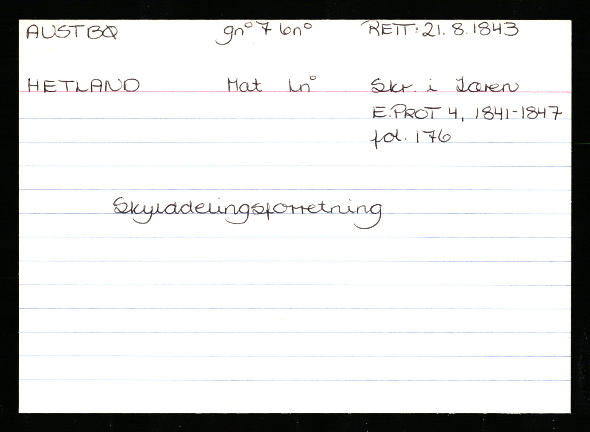 Statsarkivet i Stavanger, AV/SAST-A-101971/03/Y/Ym/L0003: Åstedskort sortert etter gårdsnavn: Austbø - Bandeberg, 1600-1950, p. 10