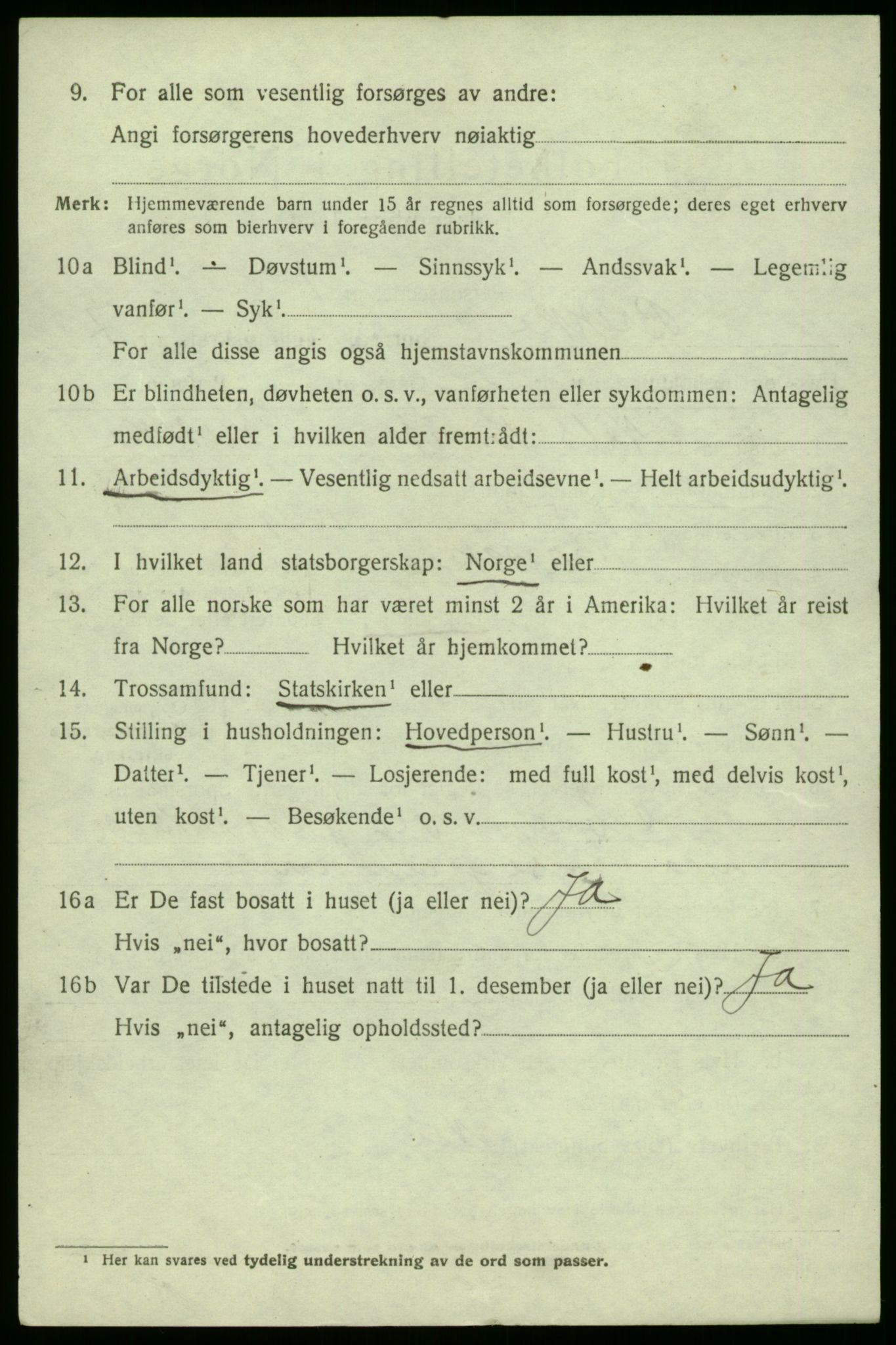 SAB, 1920 census for Brekke, 1920, p. 1721