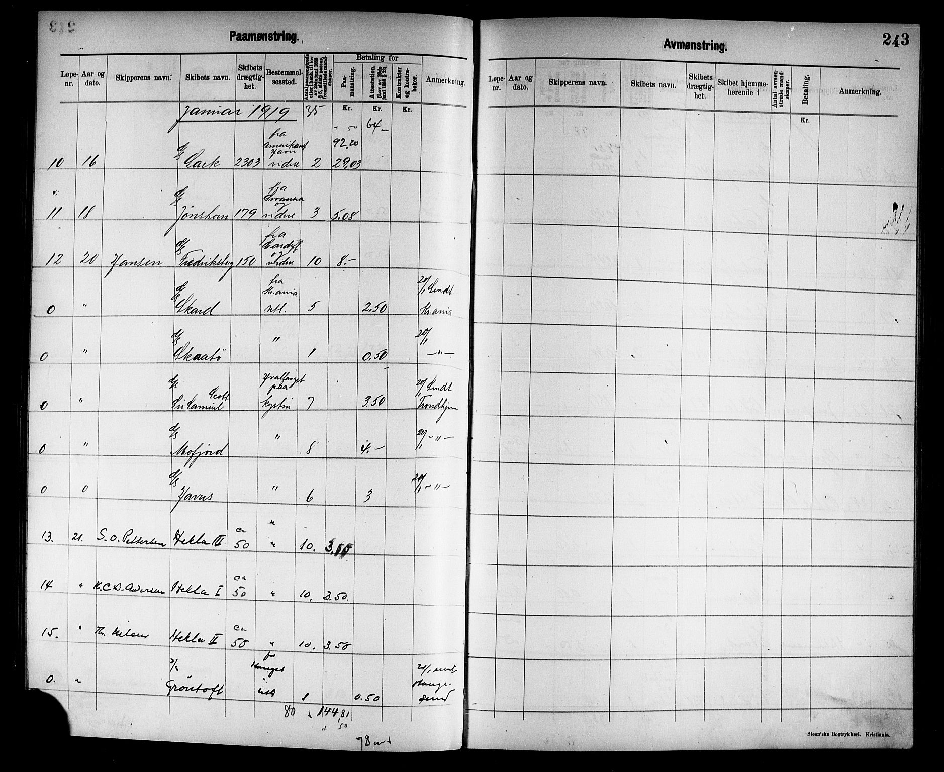 Tønsberg innrulleringskontor, AV/SAKO-A-786/H/Ha/L0007: Mønstringsjournal, 1915-1925, p. 246