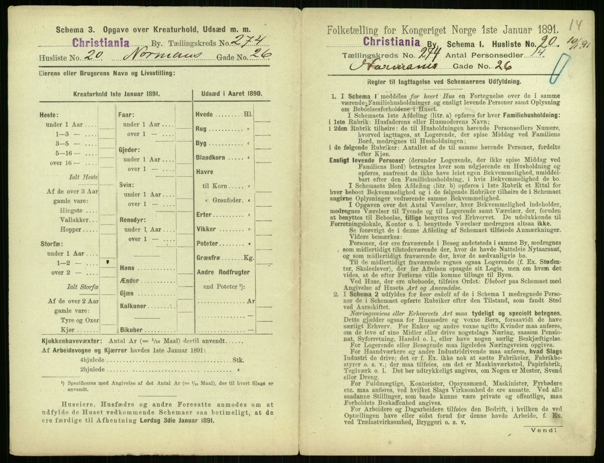 RA, 1891 census for 0301 Kristiania, 1891, p. 166392