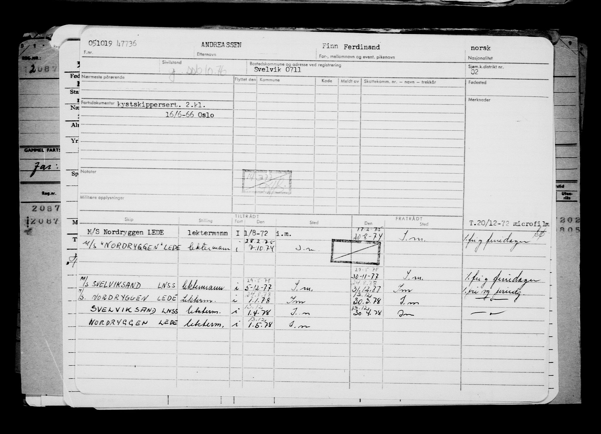 Direktoratet for sjømenn, RA/S-3545/G/Gb/L0172: Hovedkort, 1919, p. 434