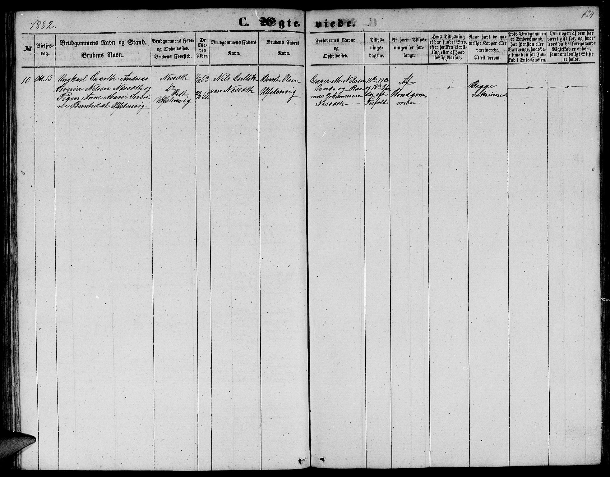 Ministerialprotokoller, klokkerbøker og fødselsregistre - Møre og Romsdal, AV/SAT-A-1454/509/L0111: Parish register (copy) no. 509C01, 1854-1882, p. 124