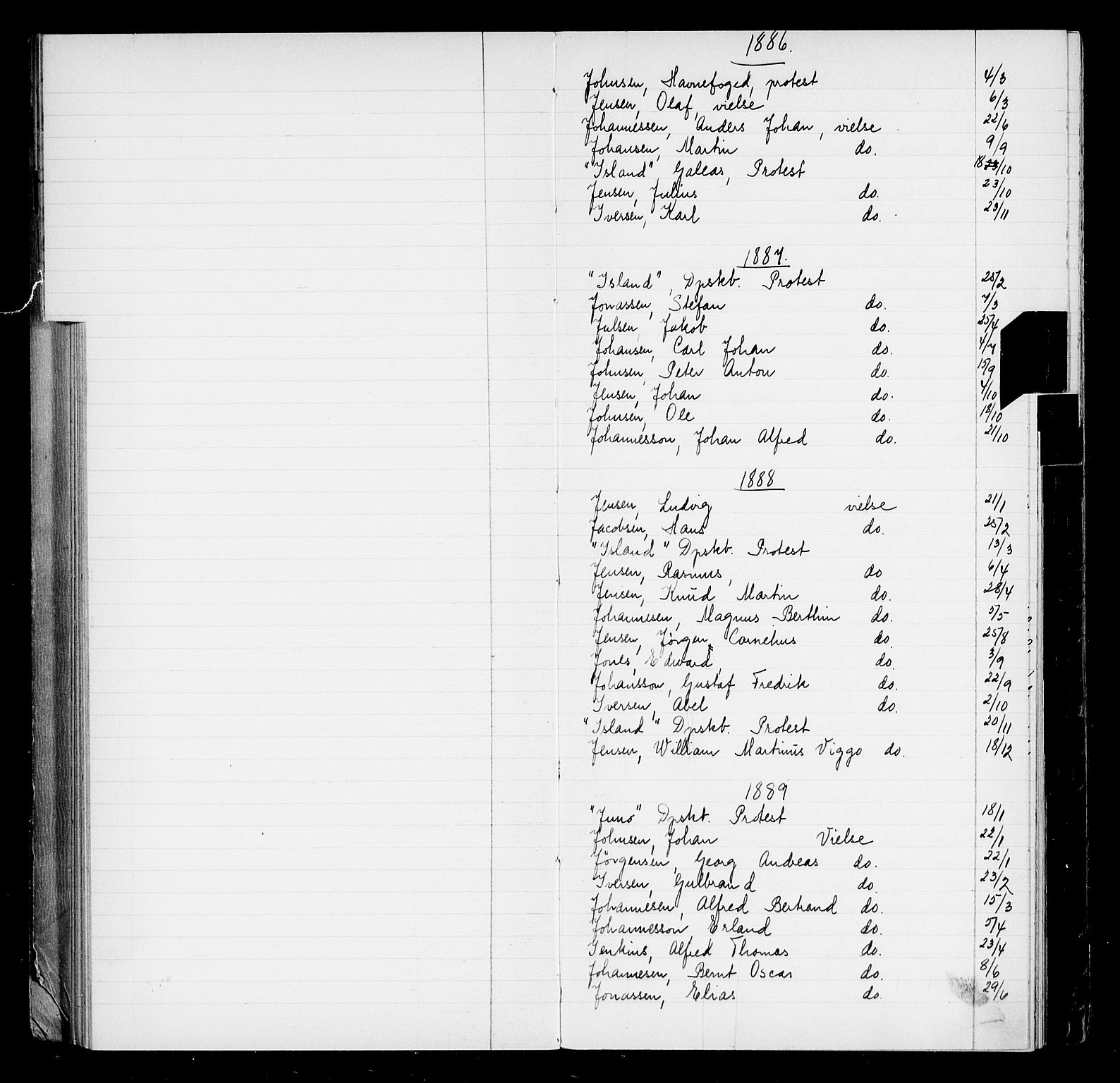 Oslo byfogd avd. I, AV/SAO-A-10220/L/La/L0001: Register - Vigsler og testamenter, 1886-1910, p. 51