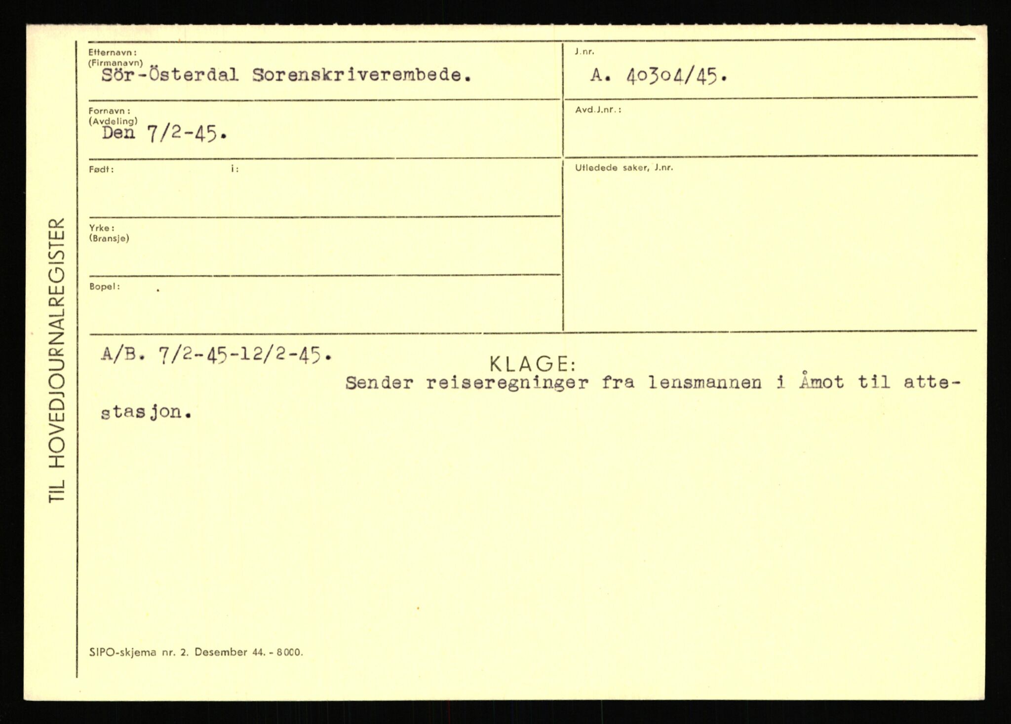 Statspolitiet - Hovedkontoret / Osloavdelingen, AV/RA-S-1329/C/Ca/L0015: Svea - Tøsse, 1943-1945, p. 1807