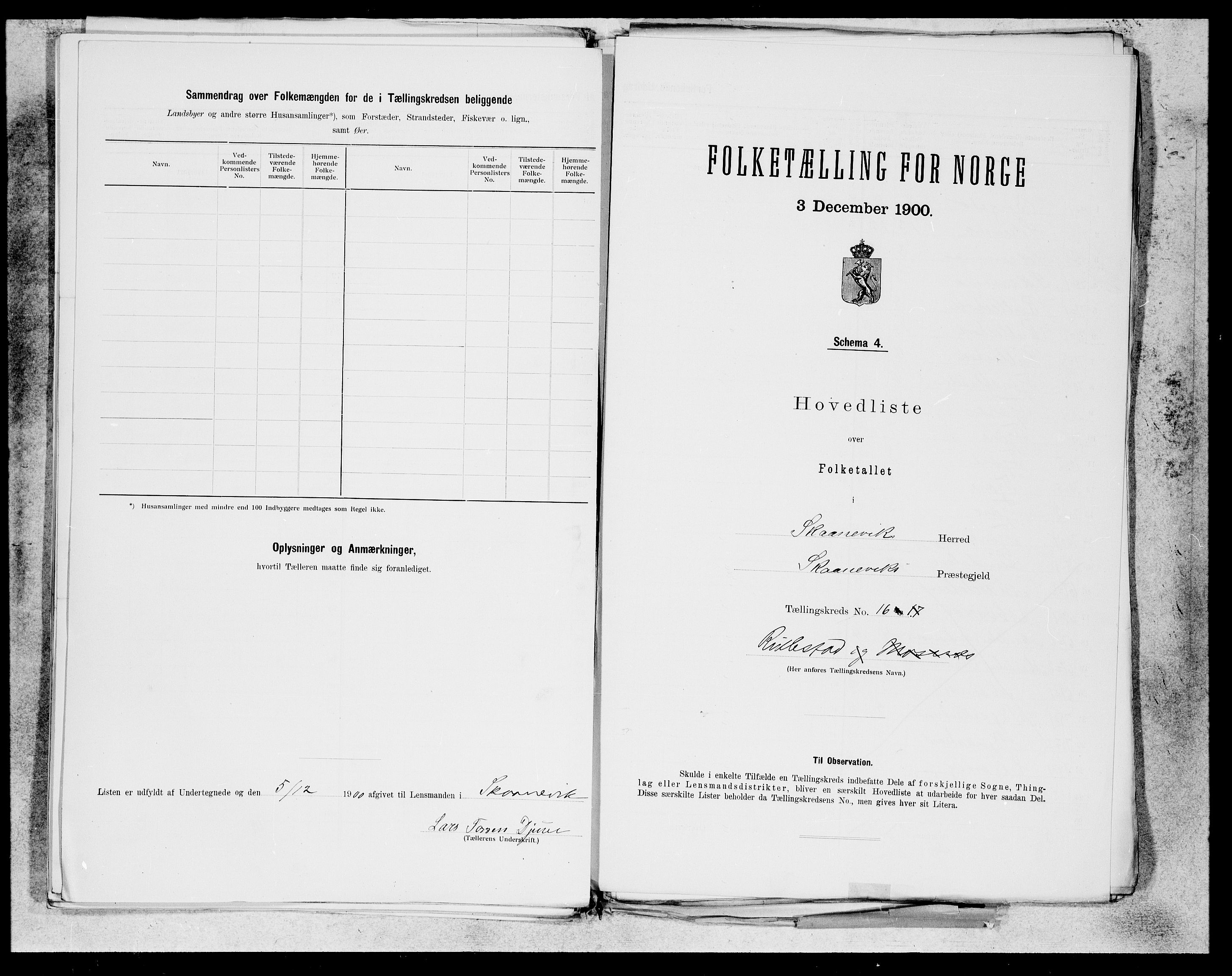 SAB, 1900 census for Skånevik, 1900, p. 31