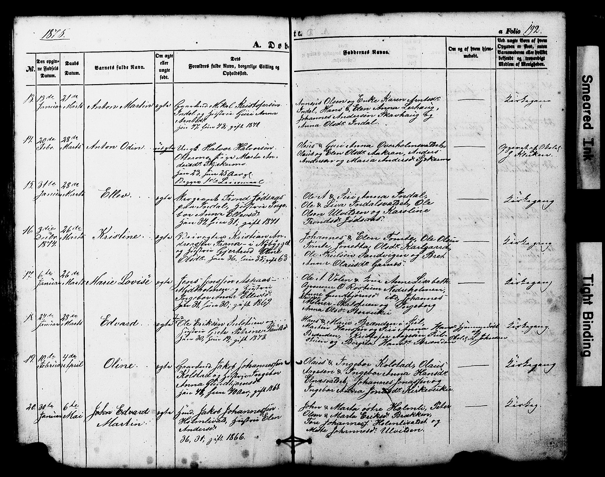 Ministerialprotokoller, klokkerbøker og fødselsregistre - Nord-Trøndelag, SAT/A-1458/724/L0268: Parish register (copy) no. 724C04, 1846-1878, p. 192