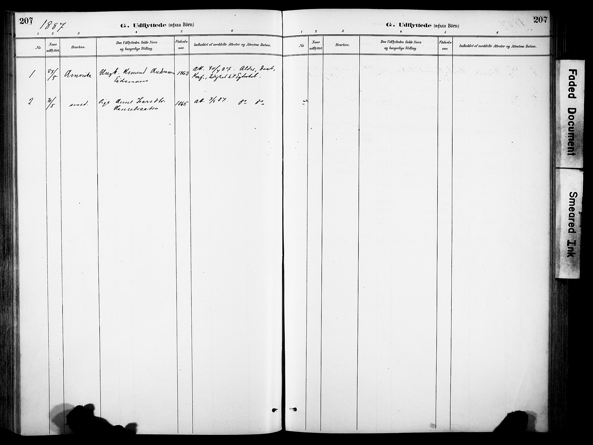 Sør-Aurdal prestekontor, SAH/PREST-128/H/Ha/Haa/L0009: Parish register (official) no. 9, 1886-1906, p. 207