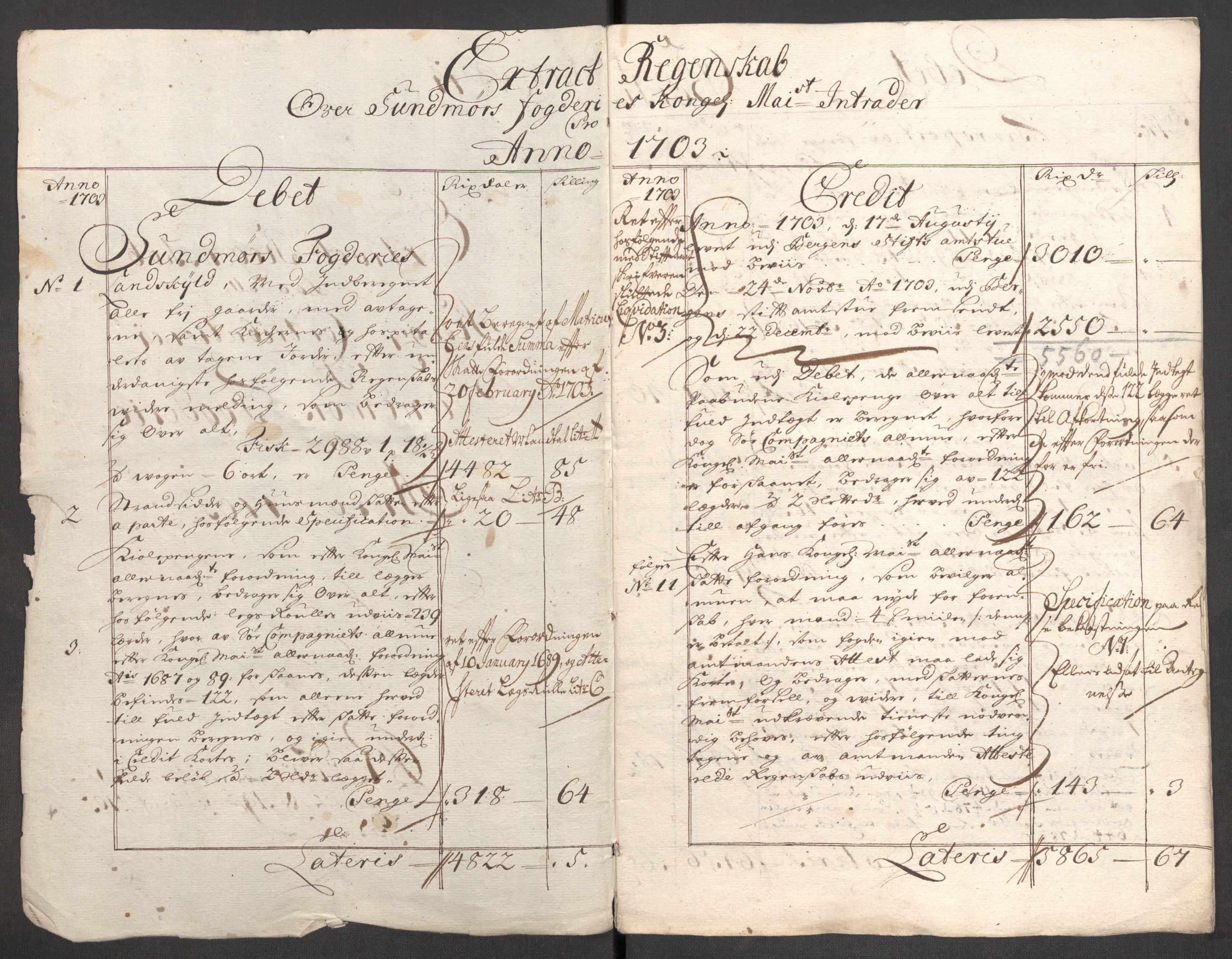 Rentekammeret inntil 1814, Reviderte regnskaper, Fogderegnskap, AV/RA-EA-4092/R54/L3559: Fogderegnskap Sunnmøre, 1702-1703, p. 197