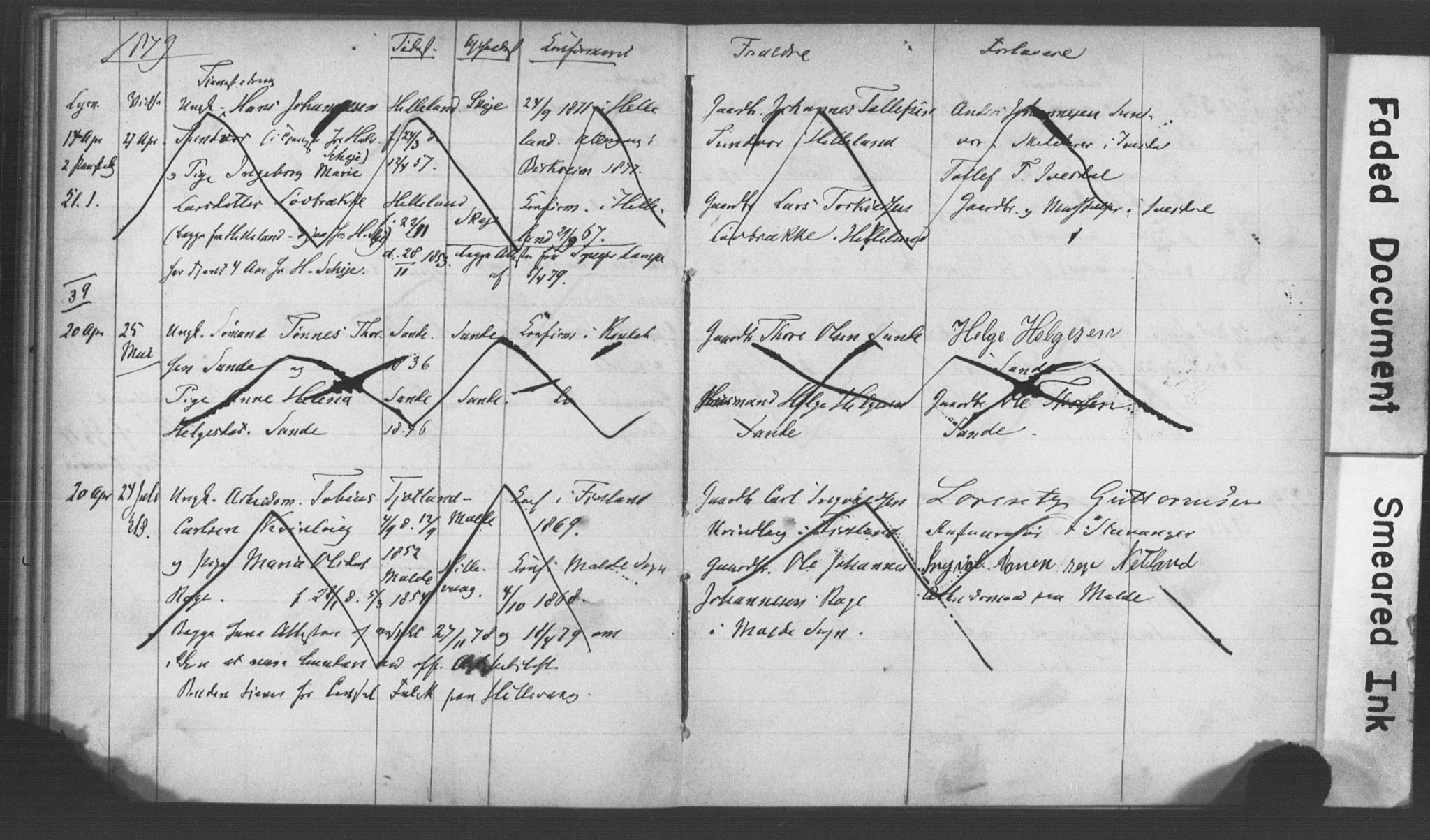 Hetland sokneprestkontor, AV/SAST-A-101826/70/705BA/L0001: Banns register no. 1, 1877-1881