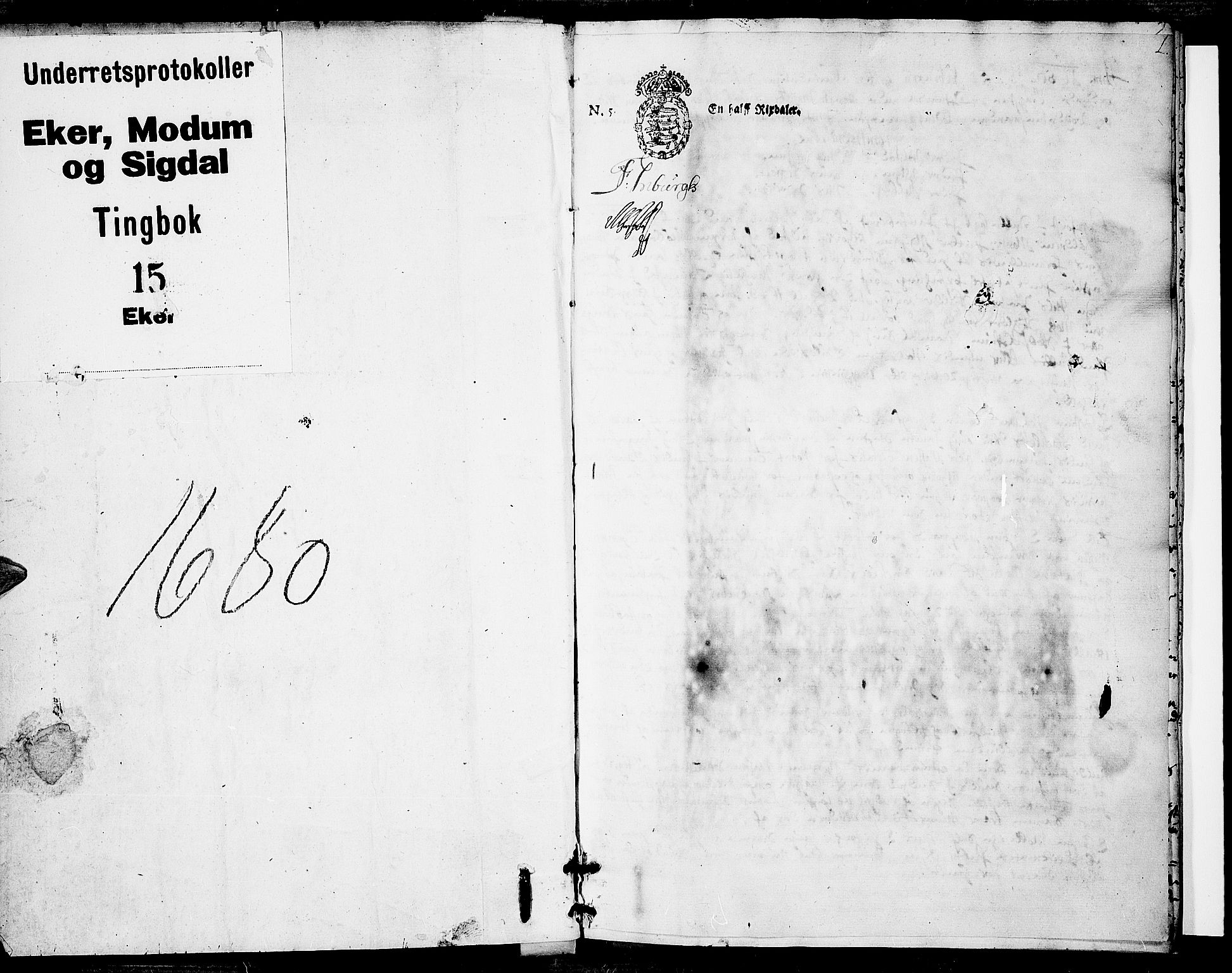Eiker, Modum og Sigdal sorenskriveri, SAKO/A-123/F/Fa/Faa/L0015: Tingbok, 1680