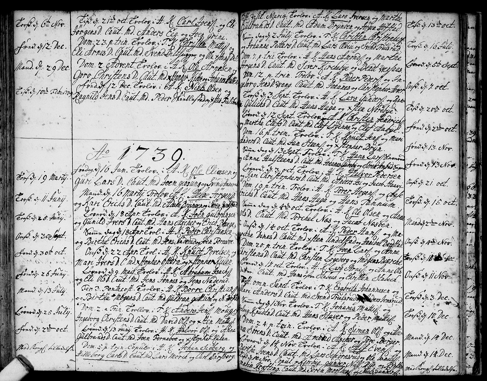 Asker prestekontor Kirkebøker, SAO/A-10256a/F/Fa/L0001: Parish register (official) no. I 1, 1726-1744, p. 90