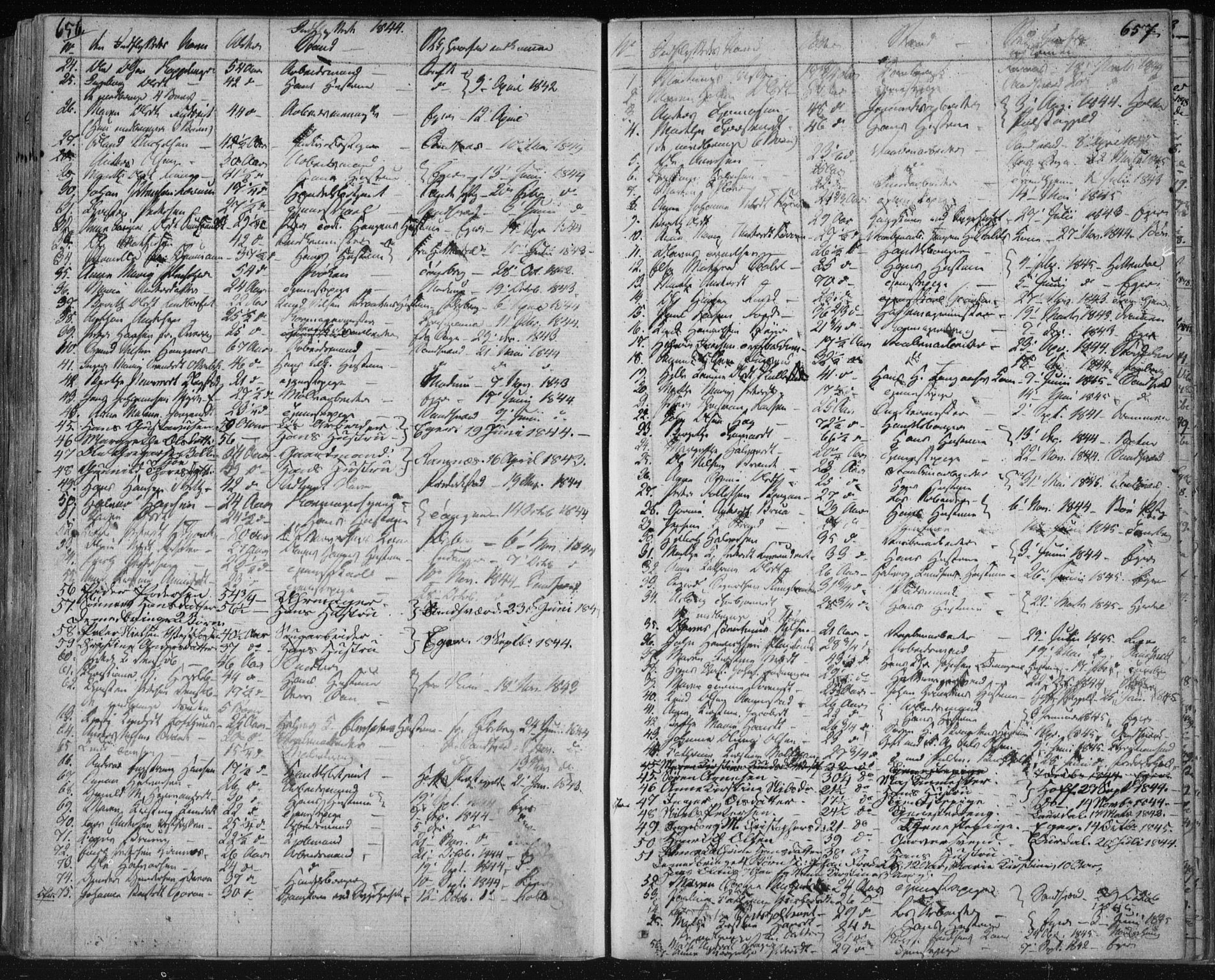 Kongsberg kirkebøker, SAKO/A-22/F/Fa/L0009: Parish register (official) no. I 9, 1839-1858, p. 656-657