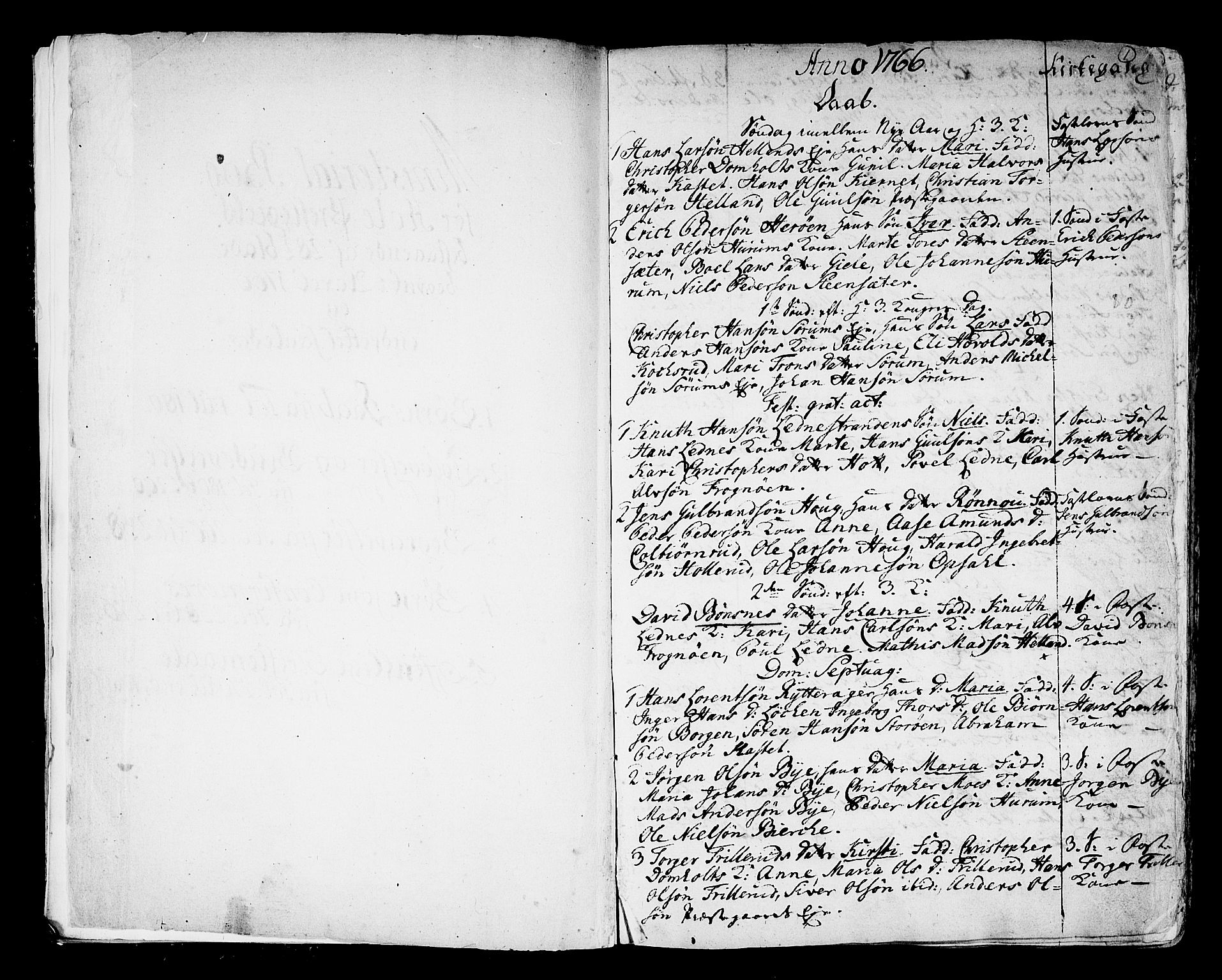 Hole kirkebøker, SAKO/A-228/F/Fa/L0002: Parish register (official) no. I 2, 1766-1814, p. 1