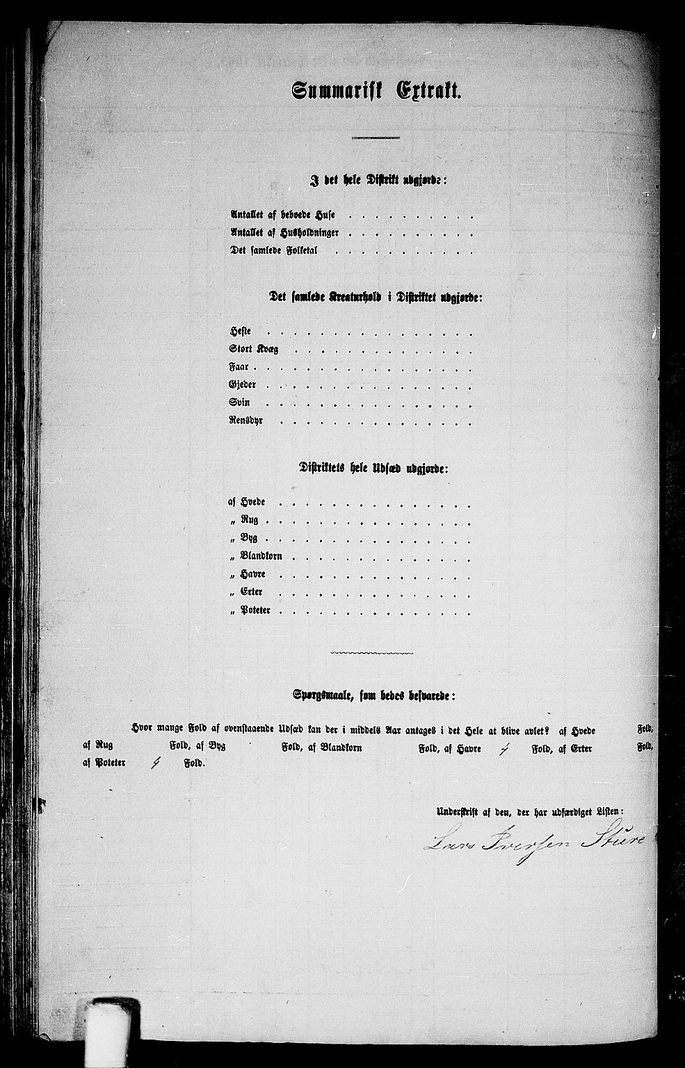 RA, 1865 census for Manger, 1865, p. 158