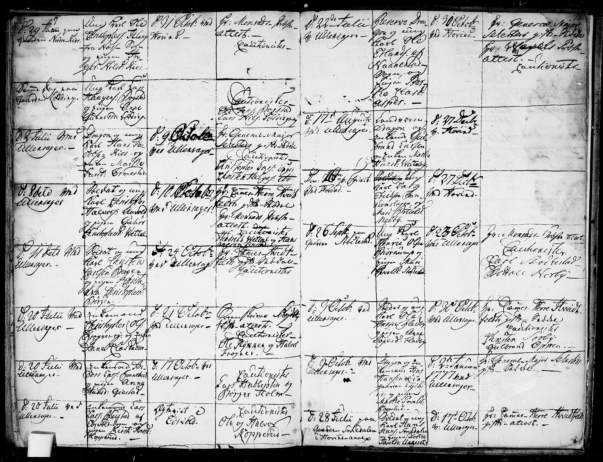 Ullensaker prestekontor Kirkebøker, SAO/A-10236a/F/Fa/L0010: Parish register (official) no. I 10, 1733-1776, p. 180-181