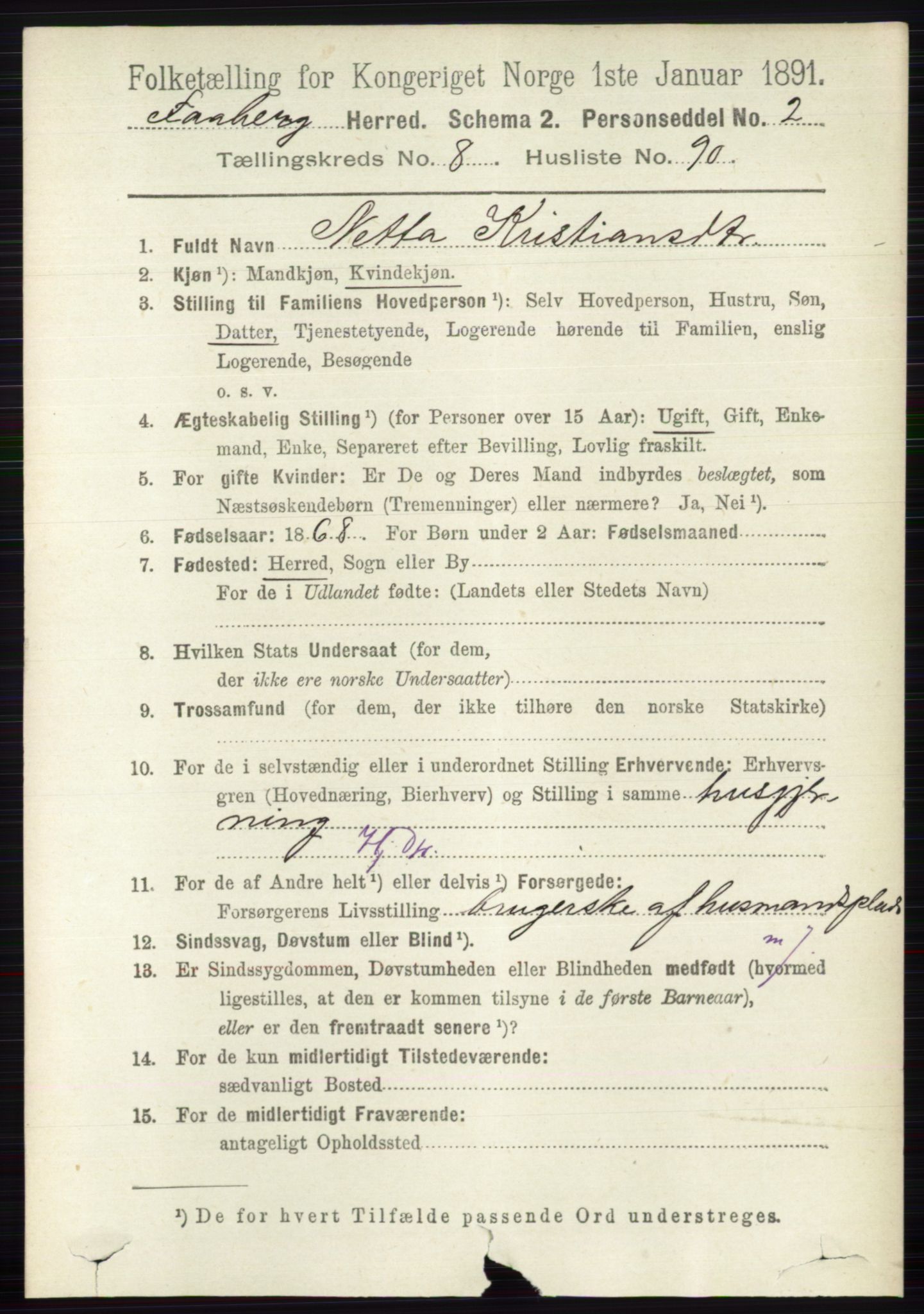 RA, 1891 census for 0524 Fåberg, 1891, p. 3840