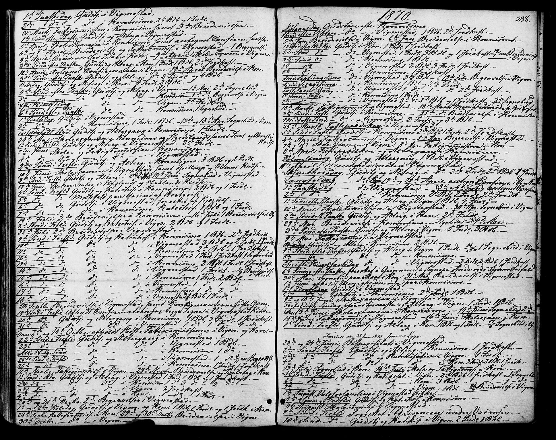 Nord-Audnedal sokneprestkontor, AV/SAK-1111-0032/F/Fa/Fab/L0002: Parish register (official) no. A 2, 1859-1882, p. 238