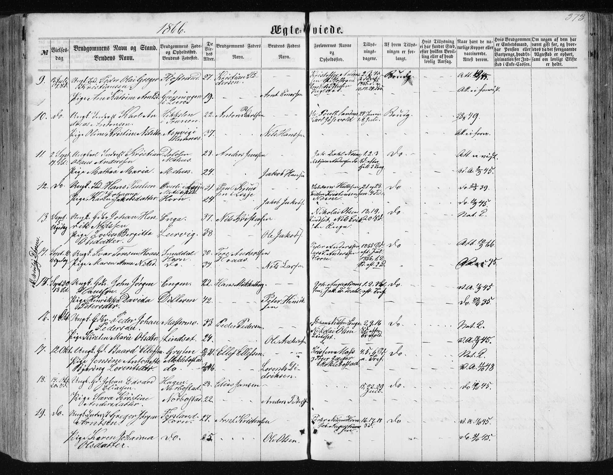 Ministerialprotokoller, klokkerbøker og fødselsregistre - Nordland, AV/SAT-A-1459/838/L0556: Parish register (copy) no. 838C03, 1861-1893, p. 373