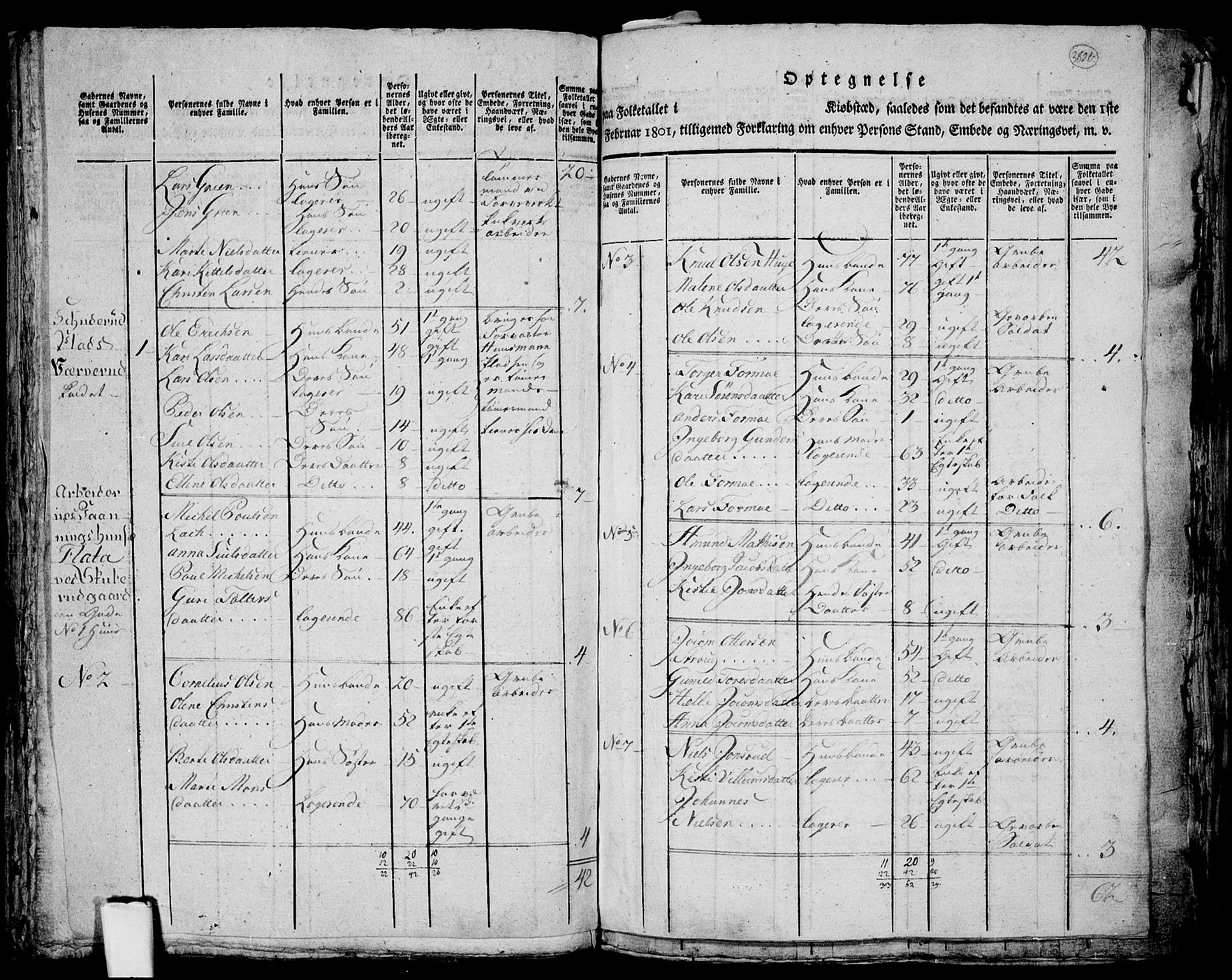 RA, 1801 census for 0623P Modum, 1801, p. 382b