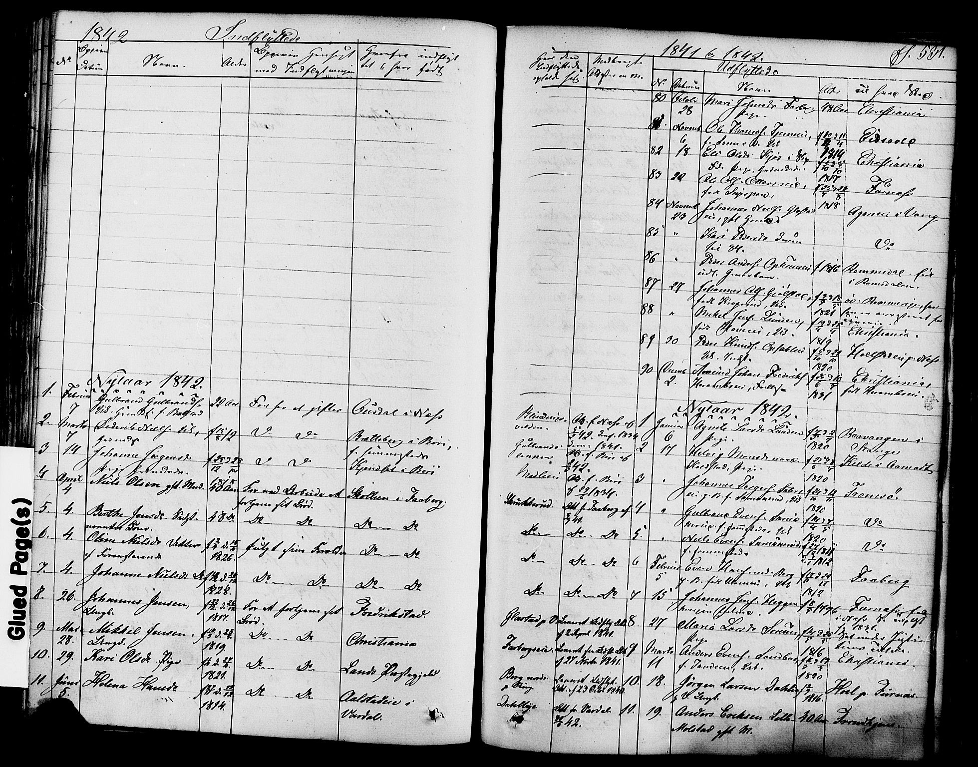 Ringsaker prestekontor, SAH/PREST-014/K/Ka/L0008: Parish register (official) no. 8, 1837-1850, p. 531