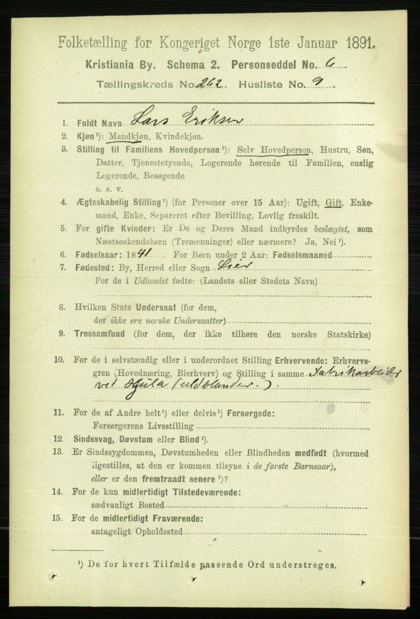 RA, 1891 census for 0301 Kristiania, 1891, p. 159259