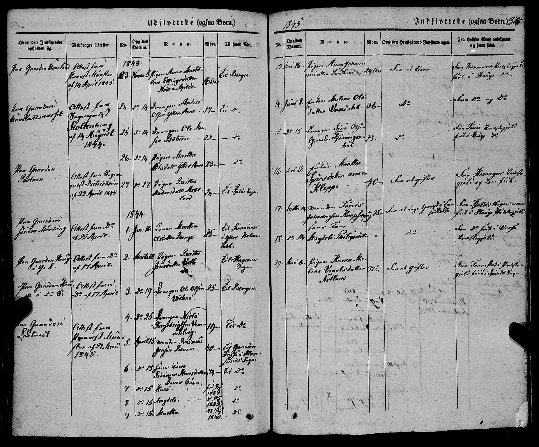 Haus sokneprestembete, SAB/A-75601/H/Haa: Parish register (official) no. A 15, 1838-1847, p. 375