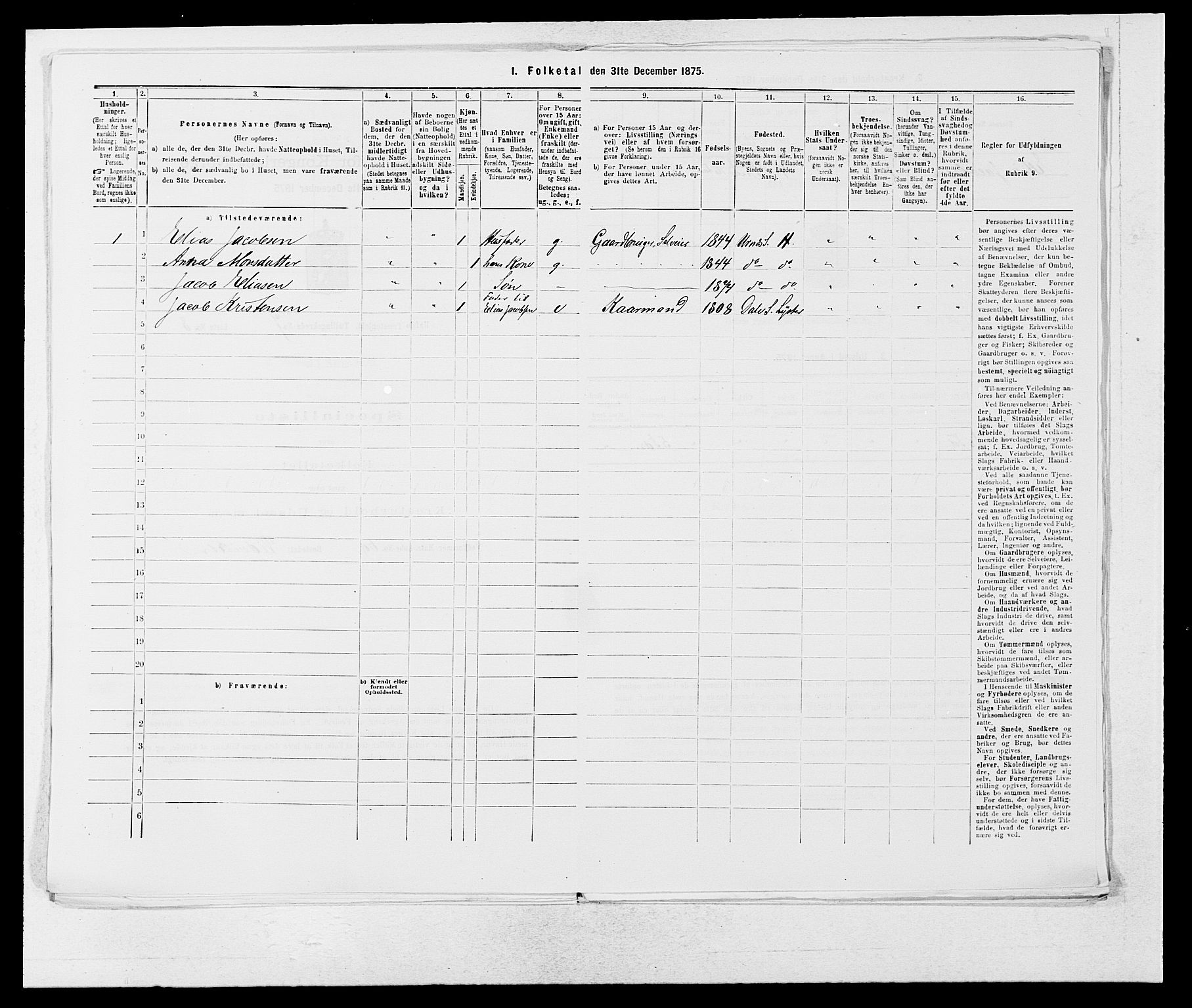 SAB, 1875 census for 1425P Hafslo, 1875, p. 833