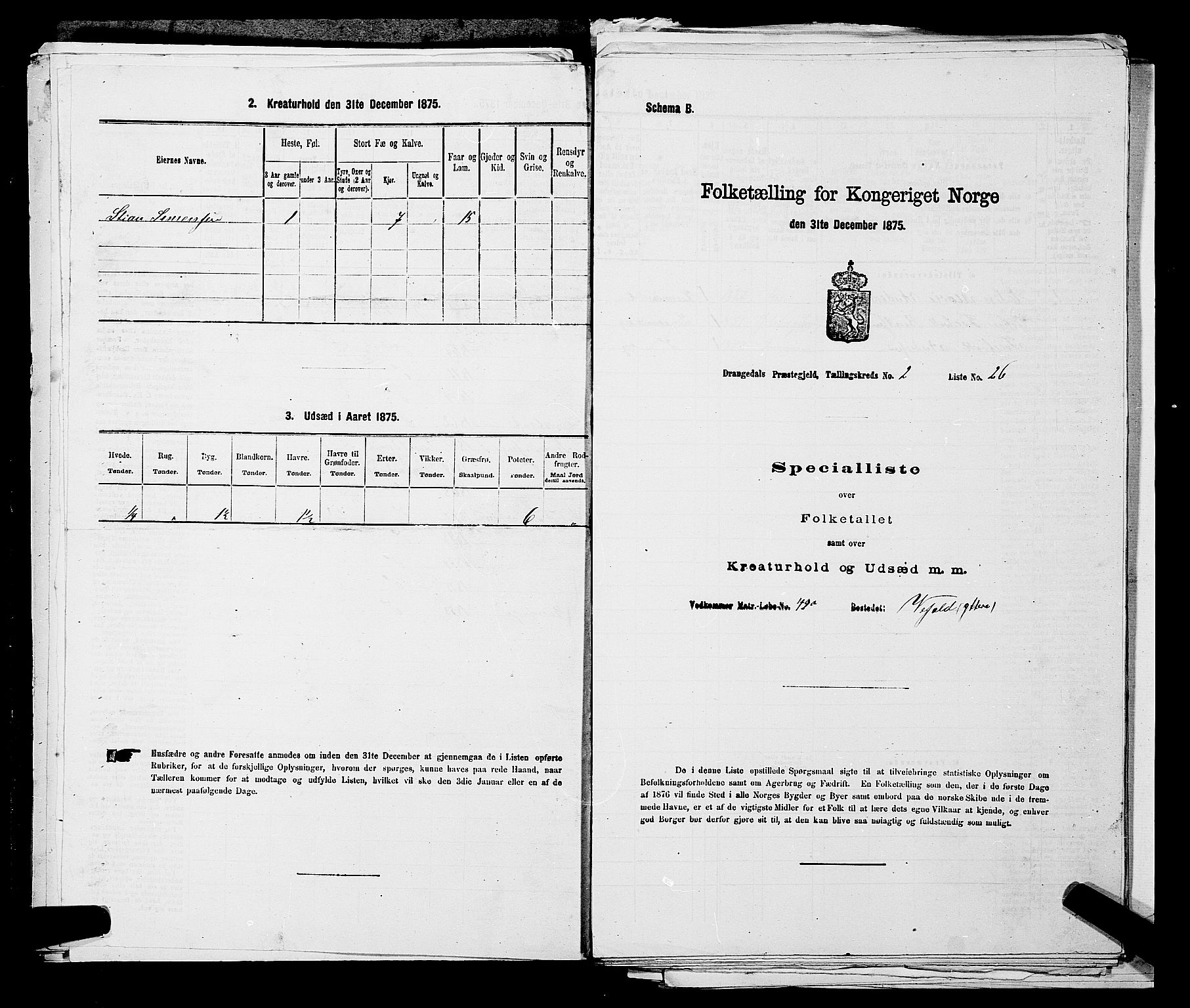 SAKO, 1875 census for 0817P Drangedal, 1875, p. 284