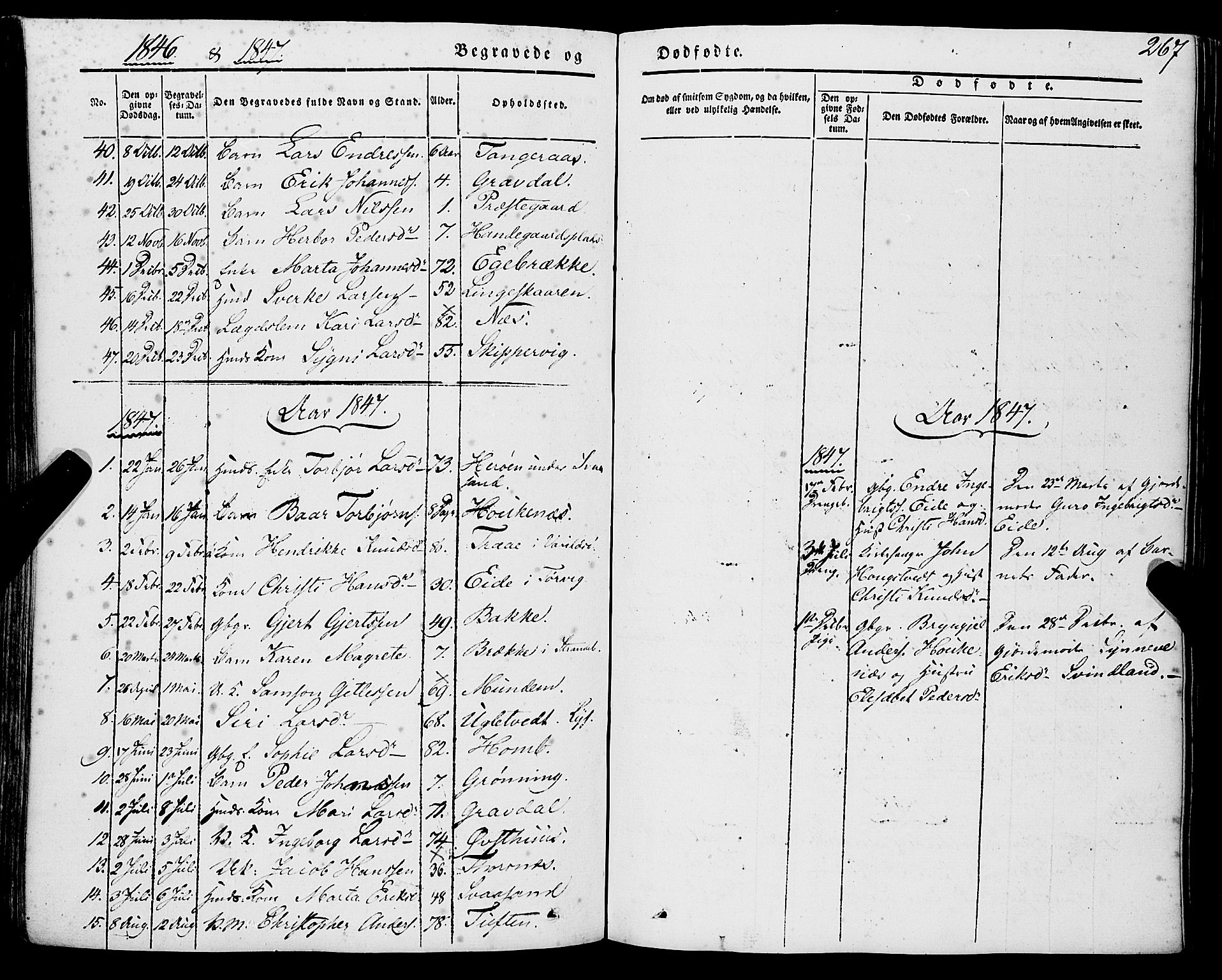 Strandebarm sokneprestembete, AV/SAB-A-78401/H/Haa: Parish register (official) no. A 7, 1844-1872, p. 267