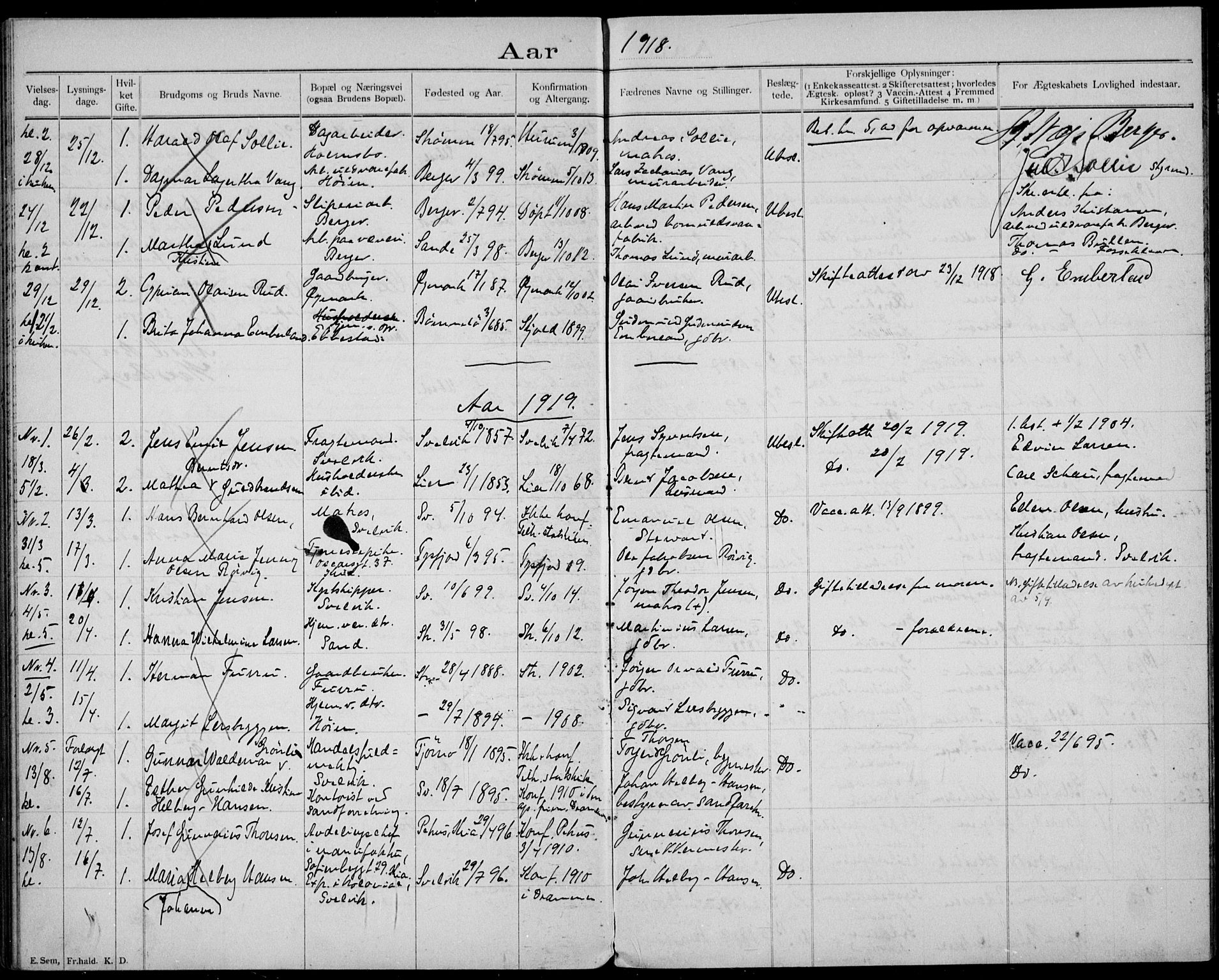 Strømm kirkebøker, AV/SAKO-A-322/H/Ha/L0002: Banns register no. 2, 1897-1919