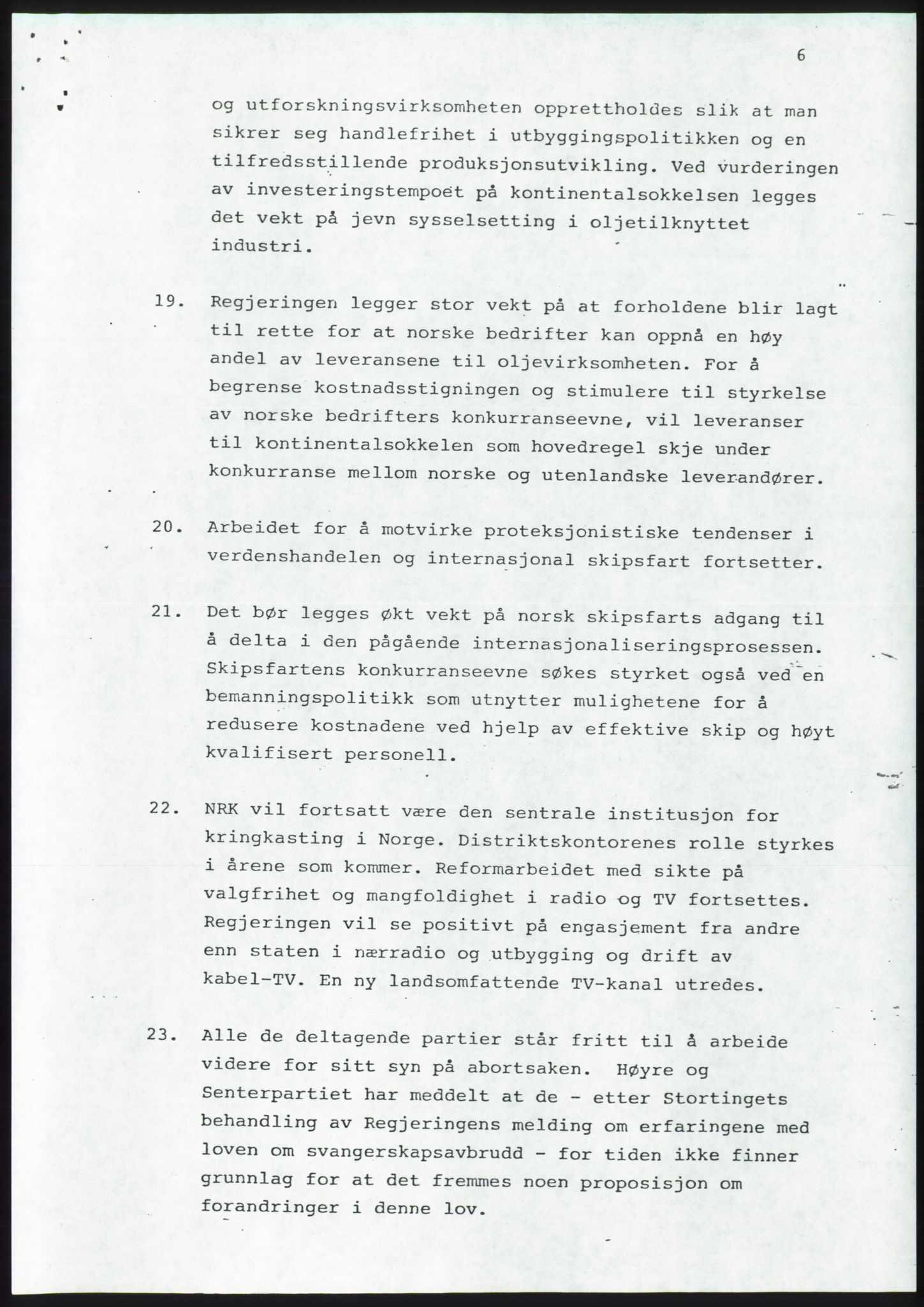 Forhandlingsmøtene 1983 mellom Høyre, KrF og Senterpartiet om dannelse av regjering, AV/RA-PA-0696/A/L0001: Forhandlingsprotokoll, 1983, p. 8