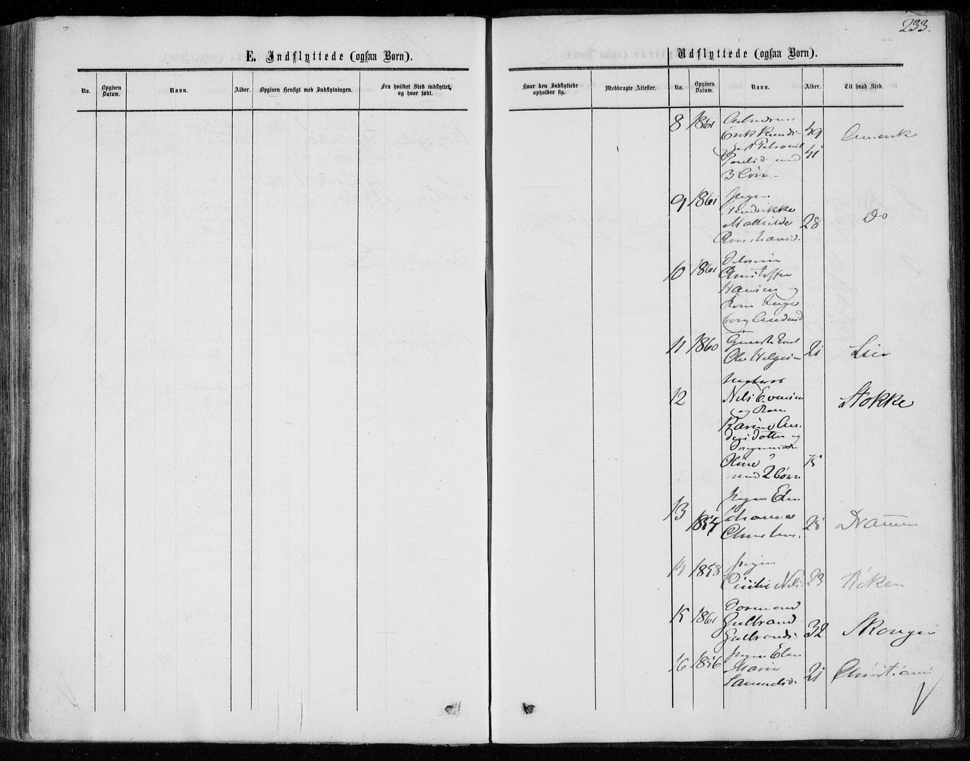 Hurum kirkebøker, AV/SAKO-A-229/F/Fa/L0012: Parish register (official) no. 12, 1861-1875, p. 233