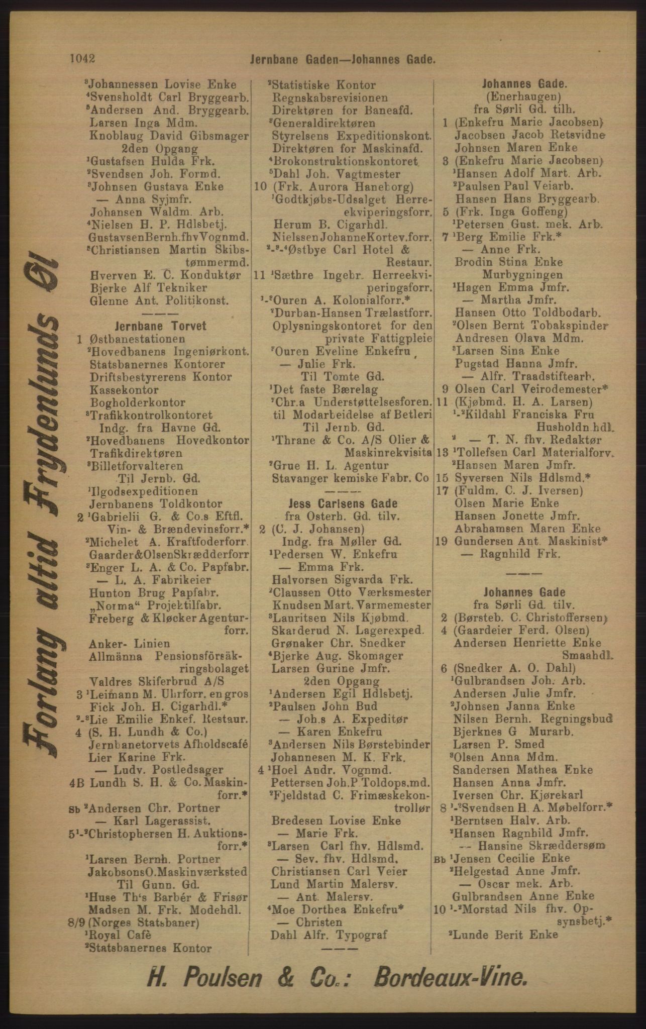 Kristiania/Oslo adressebok, PUBL/-, 1905, p. 1042