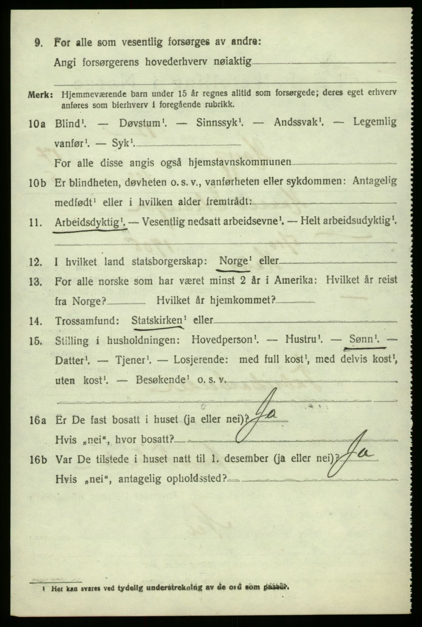SAB, 1920 census for Haus, 1920, p. 11563