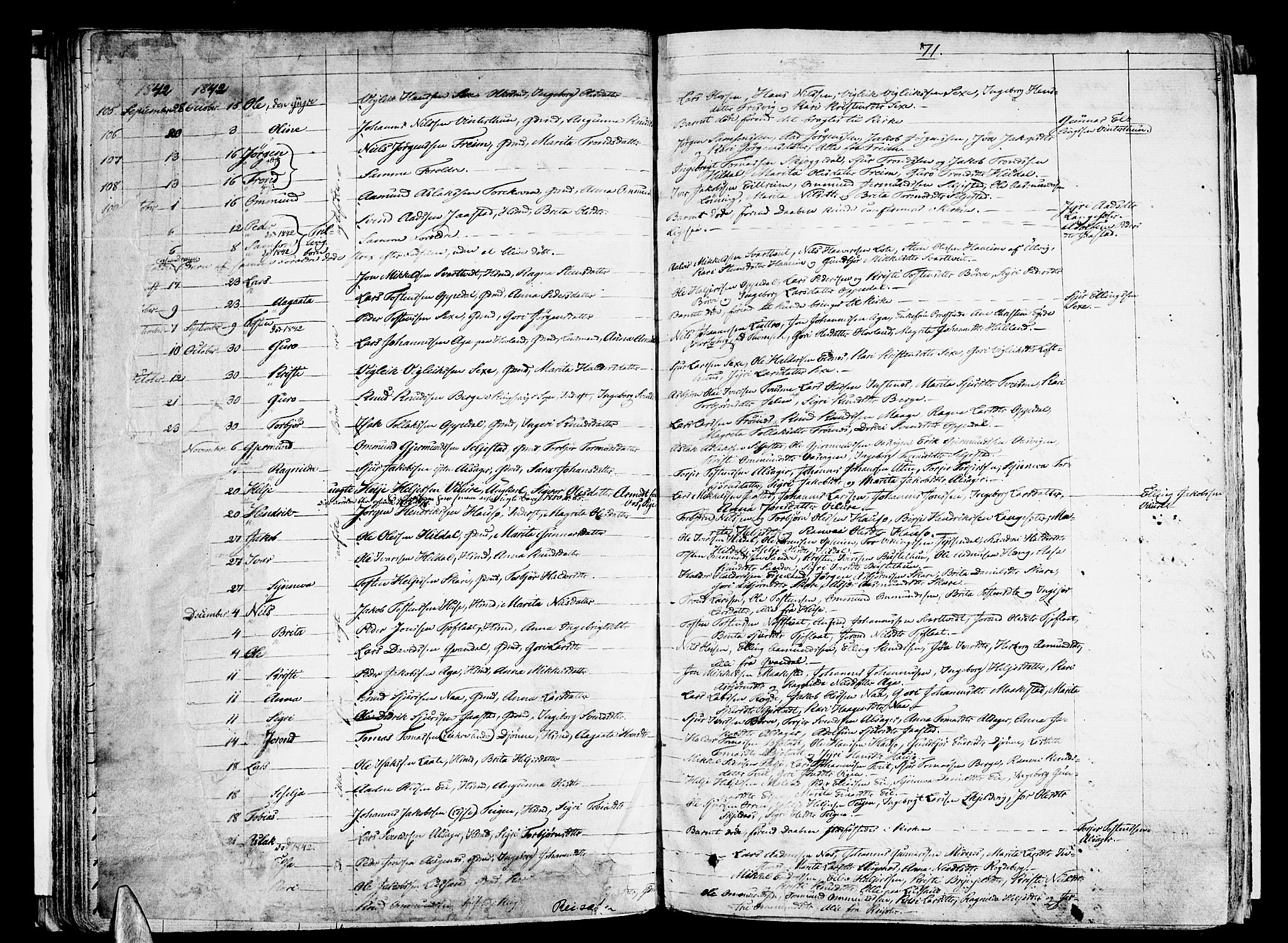 Ullensvang sokneprestembete, AV/SAB-A-78701/H/Haa: Parish register (official) no. A 10, 1825-1853, p. 71