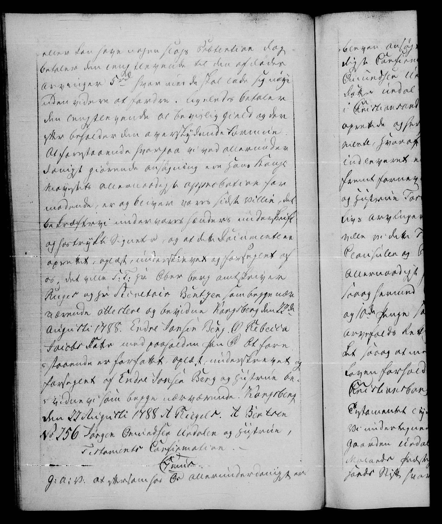 Danske Kanselli 1572-1799, AV/RA-EA-3023/F/Fc/Fca/Fcaa/L0052: Norske registre, 1788-1789, p. 561b