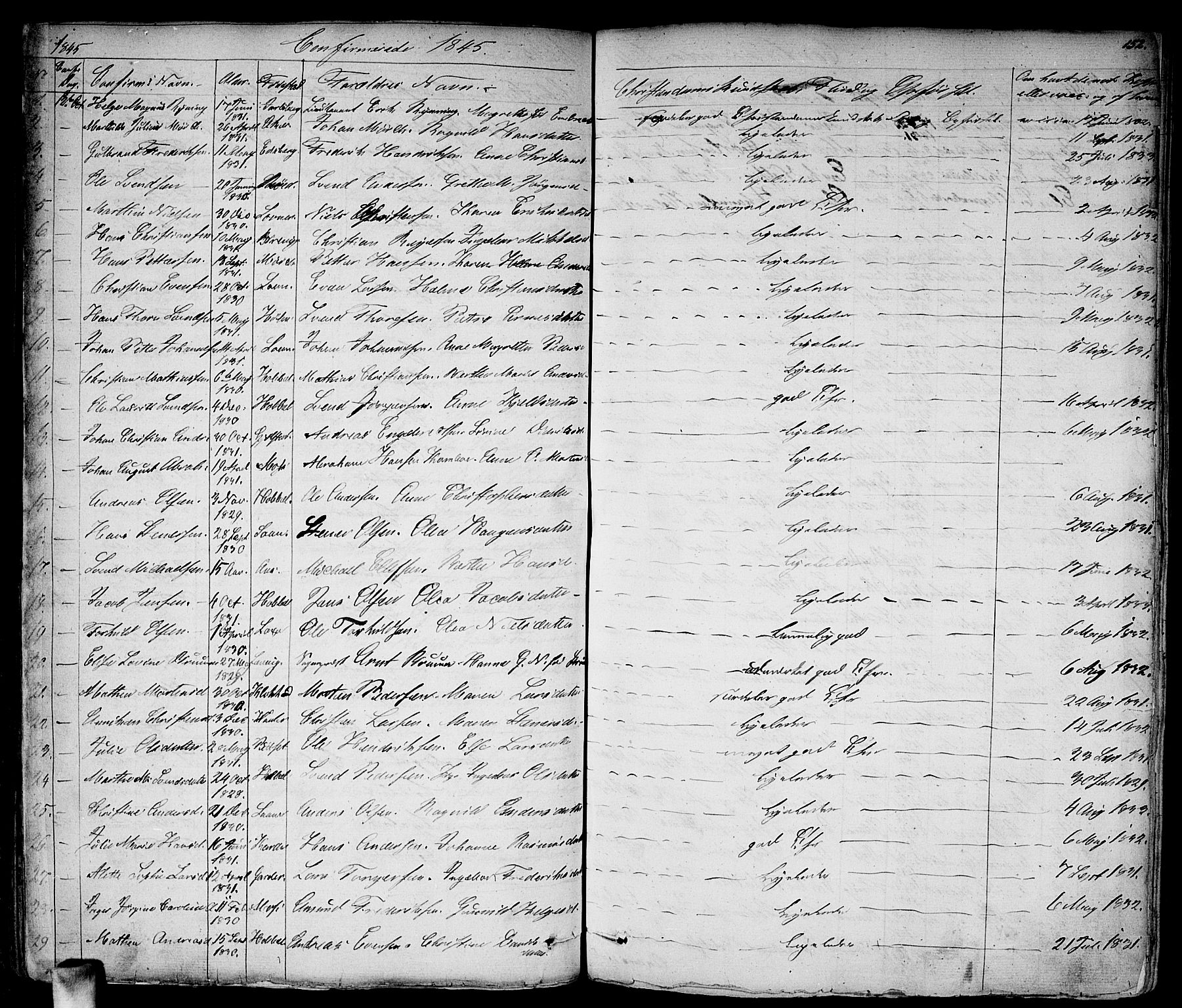 Vestby prestekontor Kirkebøker, AV/SAO-A-10893/F/Fa/L0006: Parish register (official) no. I 6, 1827-1849, p. 152