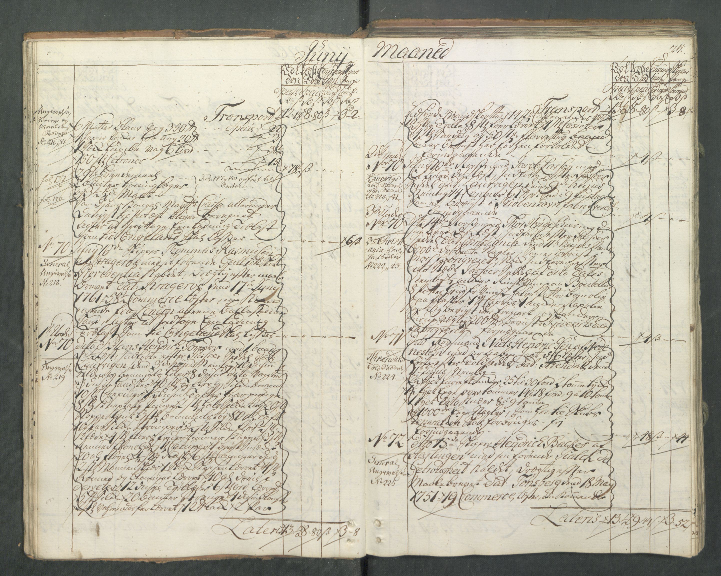 Generaltollkammeret, tollregnskaper, AV/RA-EA-5490/R13/L0032/0001: Tollregnskaper Kragerø / Inngående hovedtollbok, 1762, p. 23b-24a