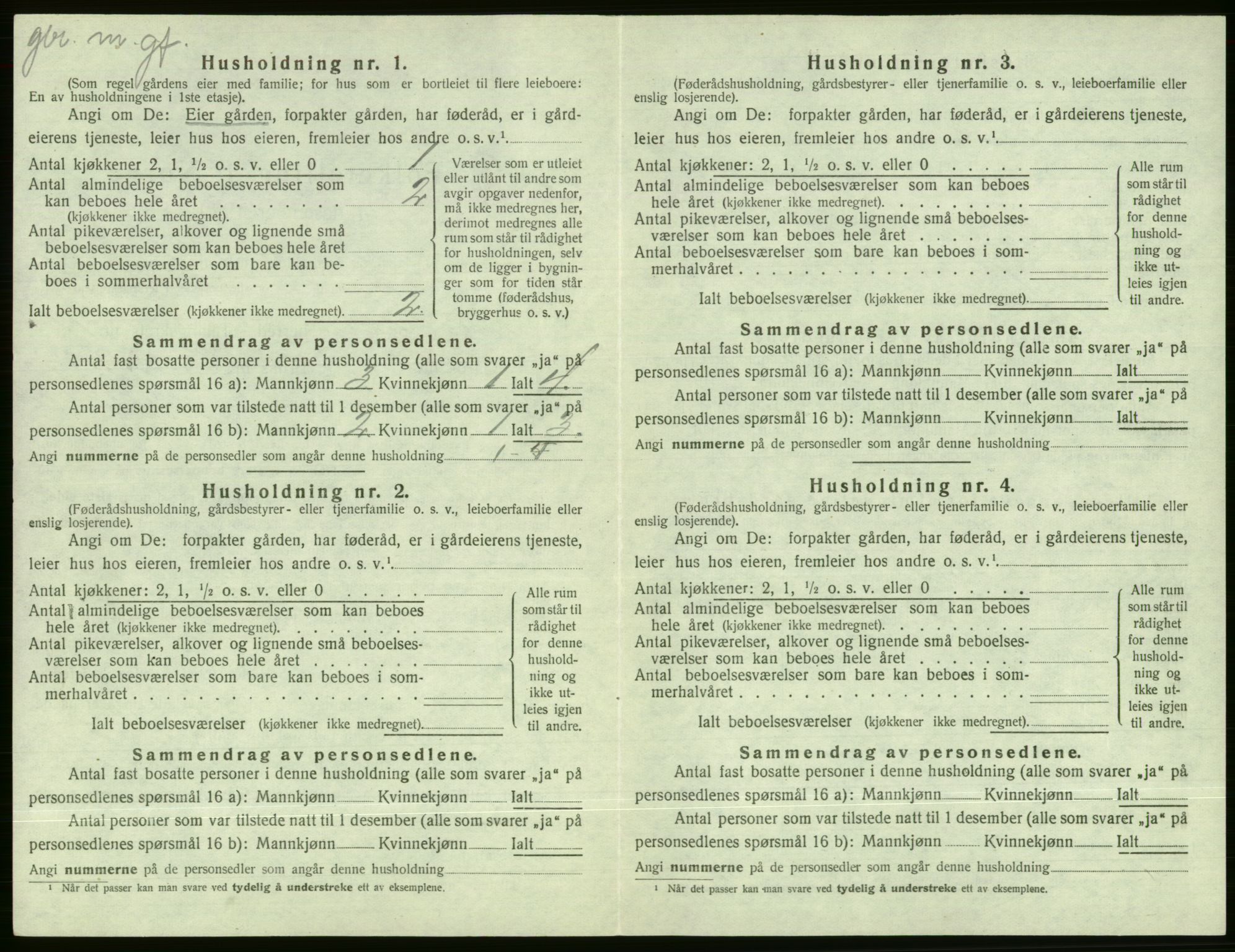 SAB, 1920 census for Evanger, 1920, p. 578