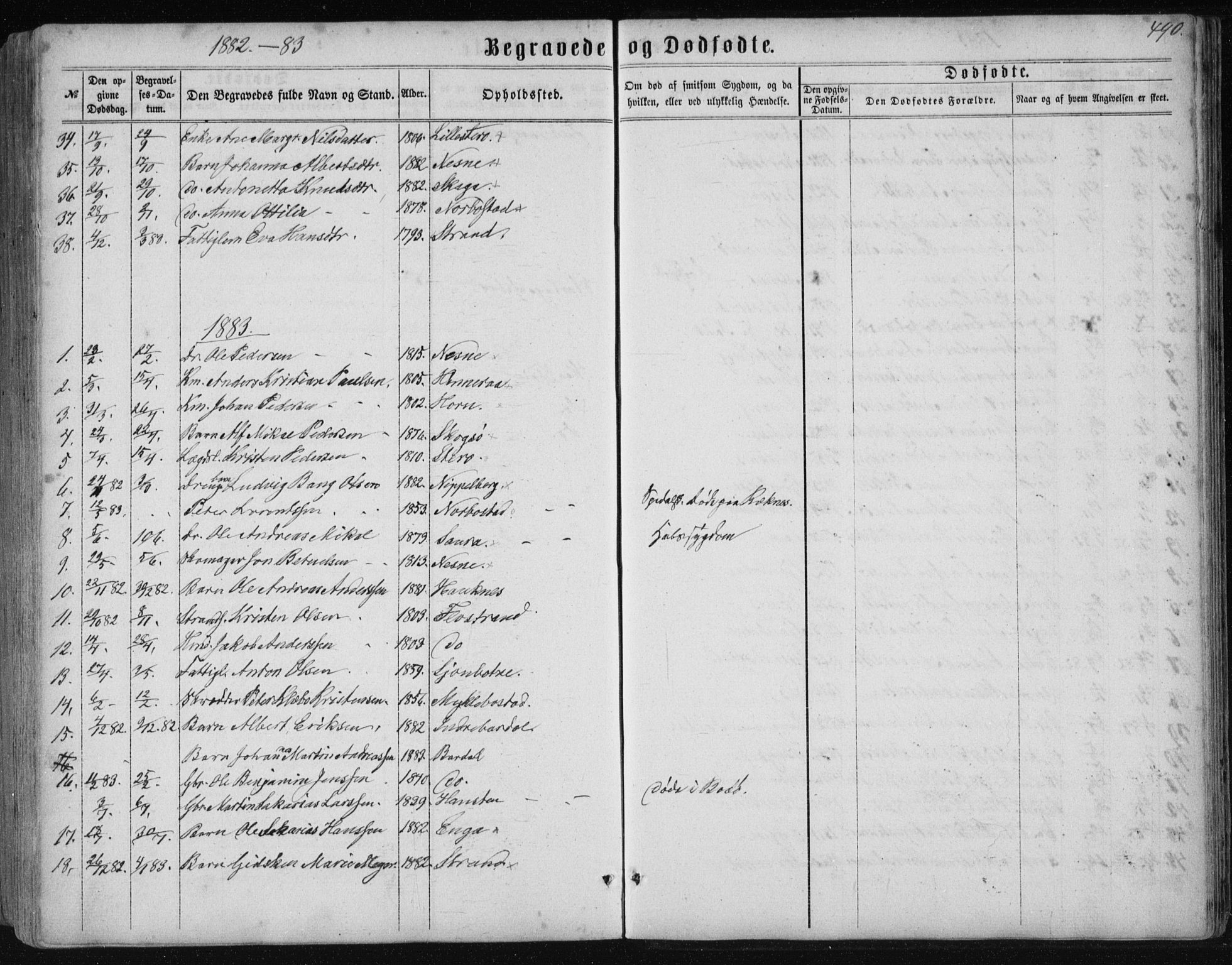 Ministerialprotokoller, klokkerbøker og fødselsregistre - Nordland, SAT/A-1459/838/L0556: Parish register (copy) no. 838C03, 1861-1893, p. 490