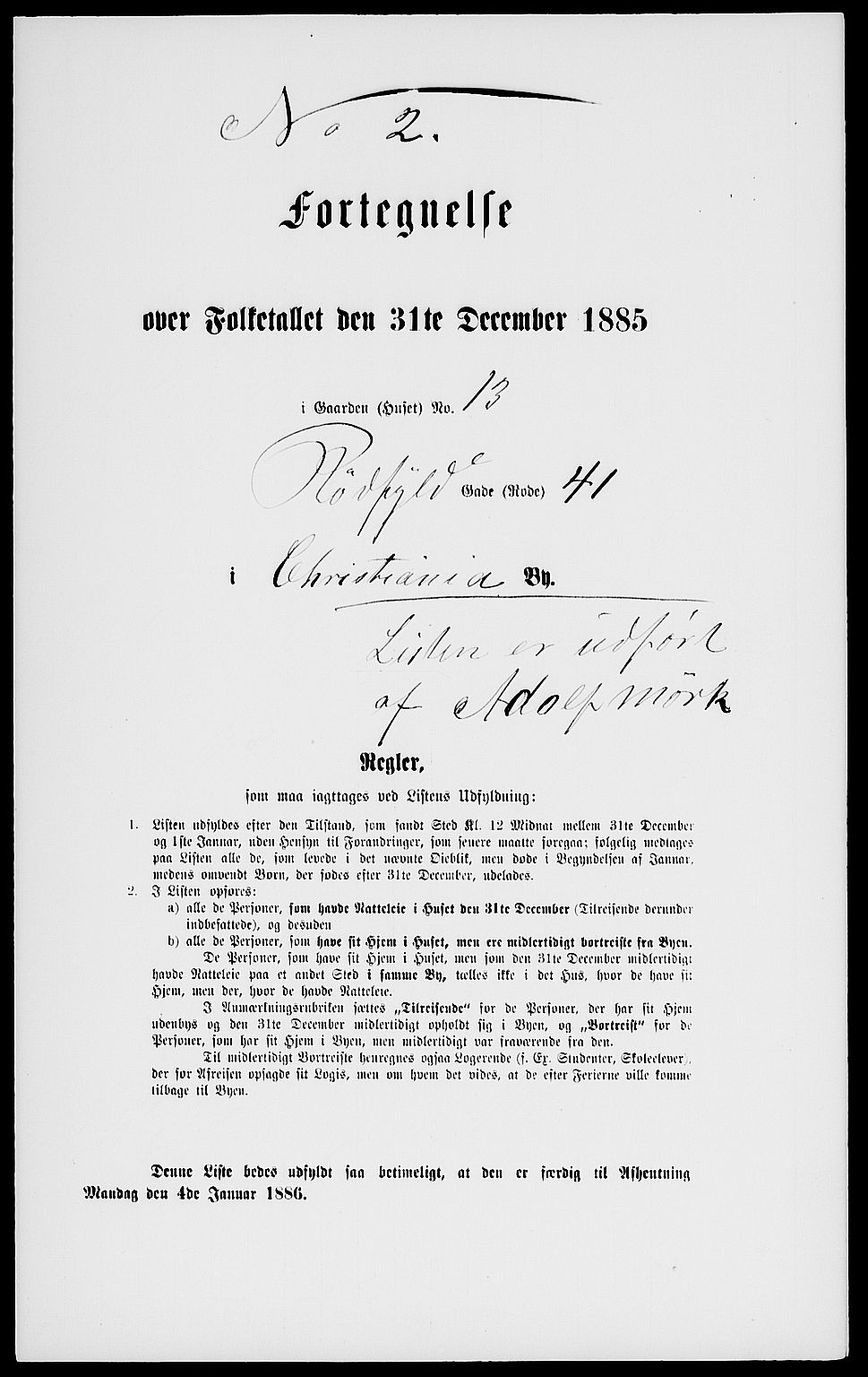 RA, 1885 census for 0301 Kristiania, 1885, p. 1349