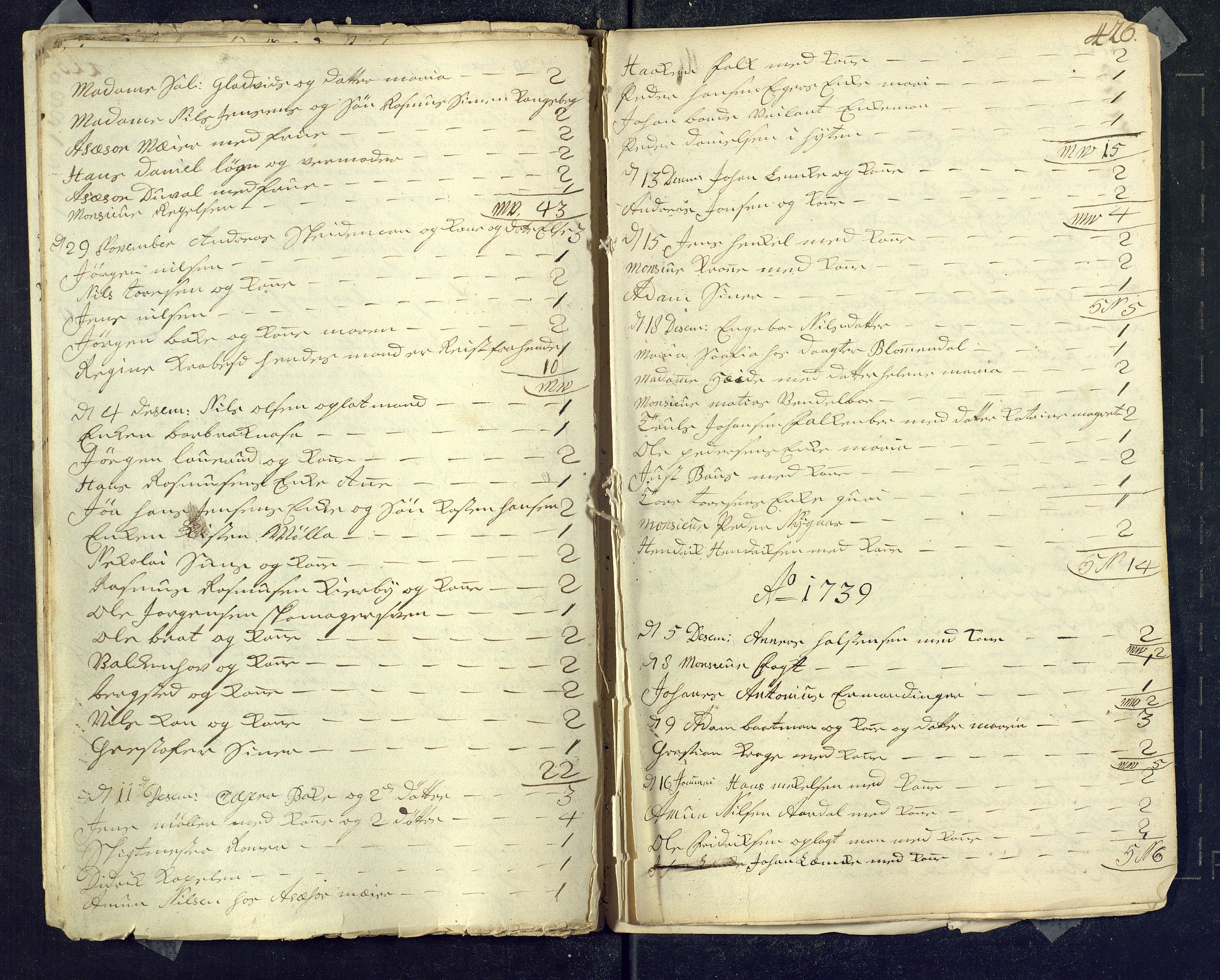 Kongsberg kirkebøker, SAKO/A-22/M/Ma/L0001: Communicants register no. 1, 1731-1739, p. 426