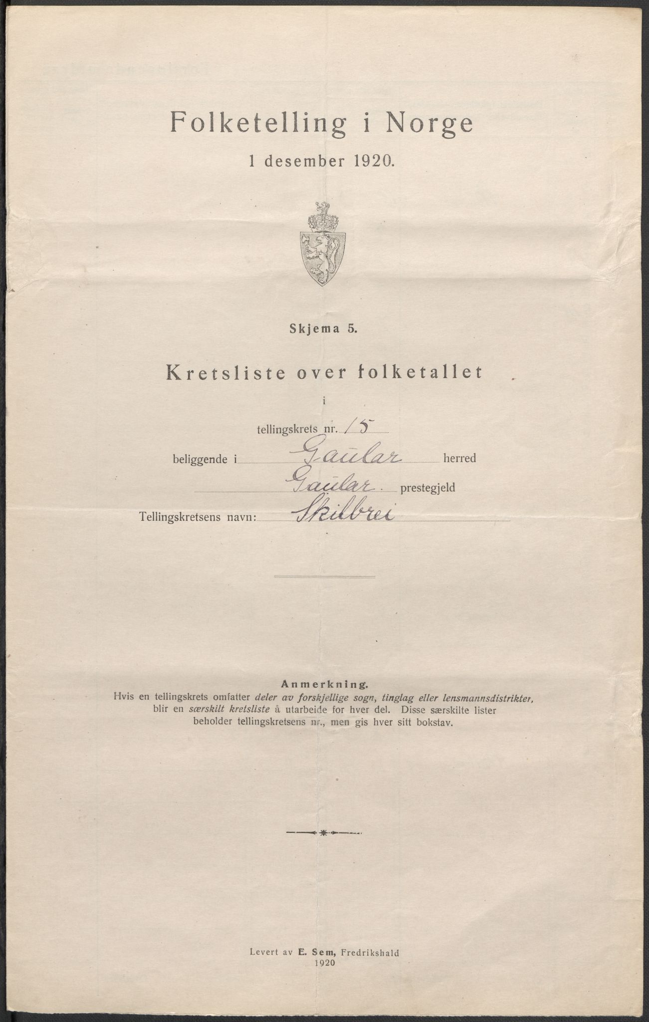 SAB, 1920 census for Gaular, 1920, p. 49