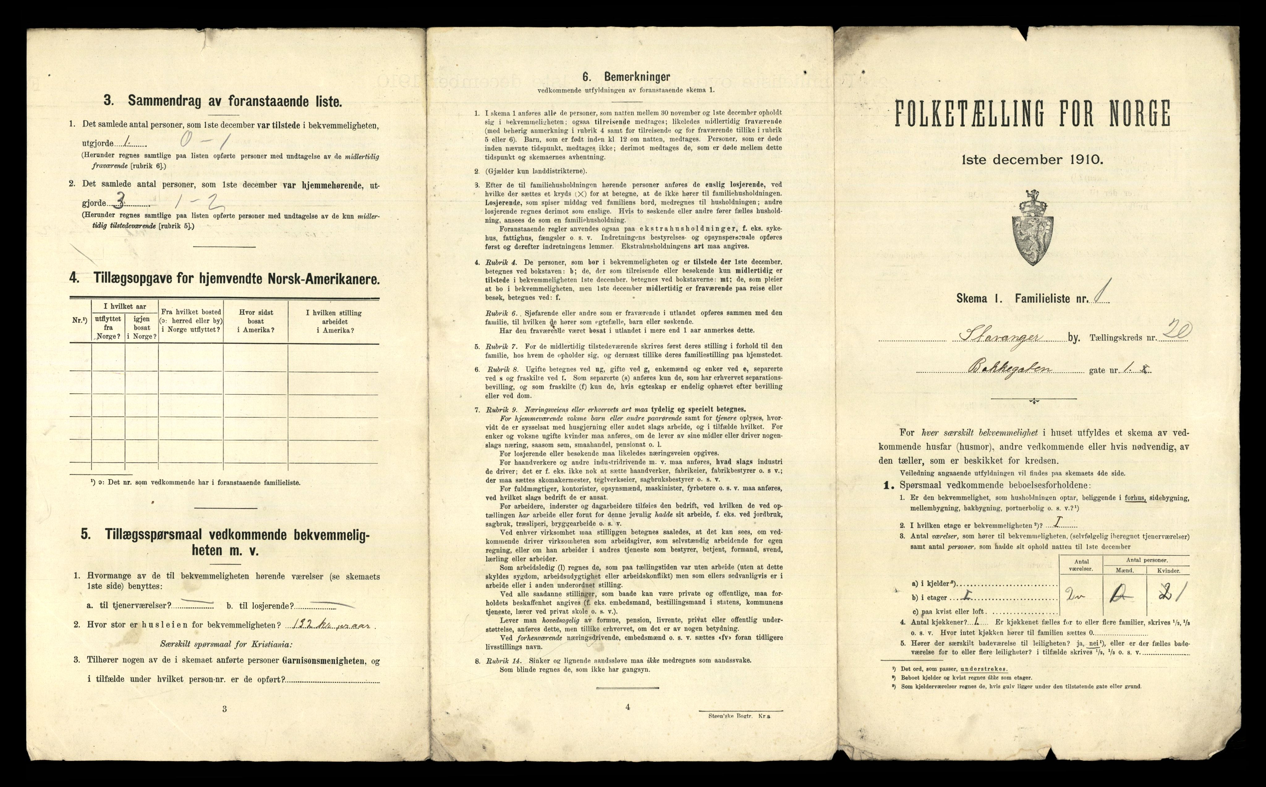 RA, 1910 census for Stavanger, 1910, p. 12314