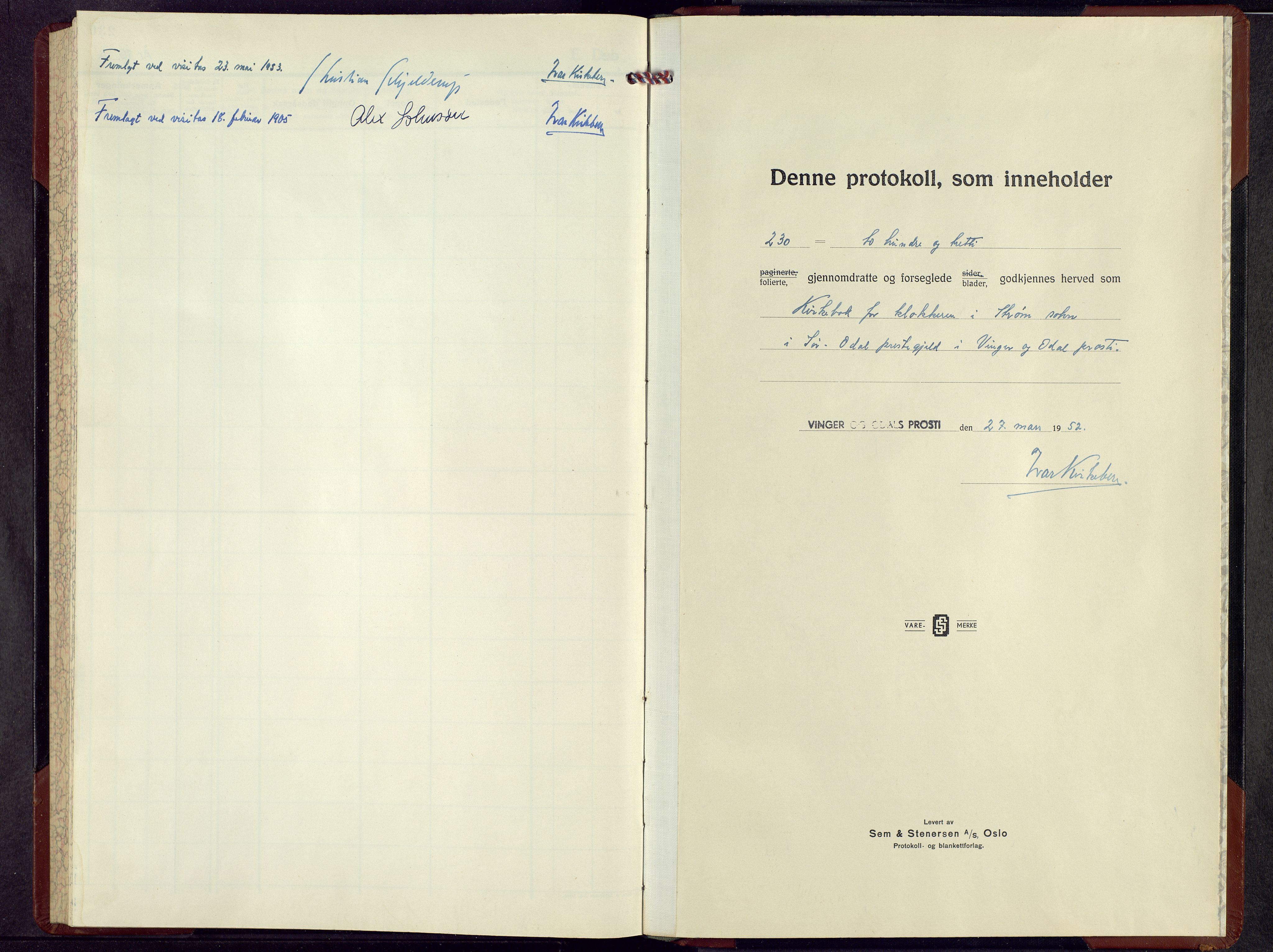 Sør-Odal prestekontor, SAH/PREST-030/H/Ha/Hab/L0016: Parish register (copy) no. 16, 1951-1973