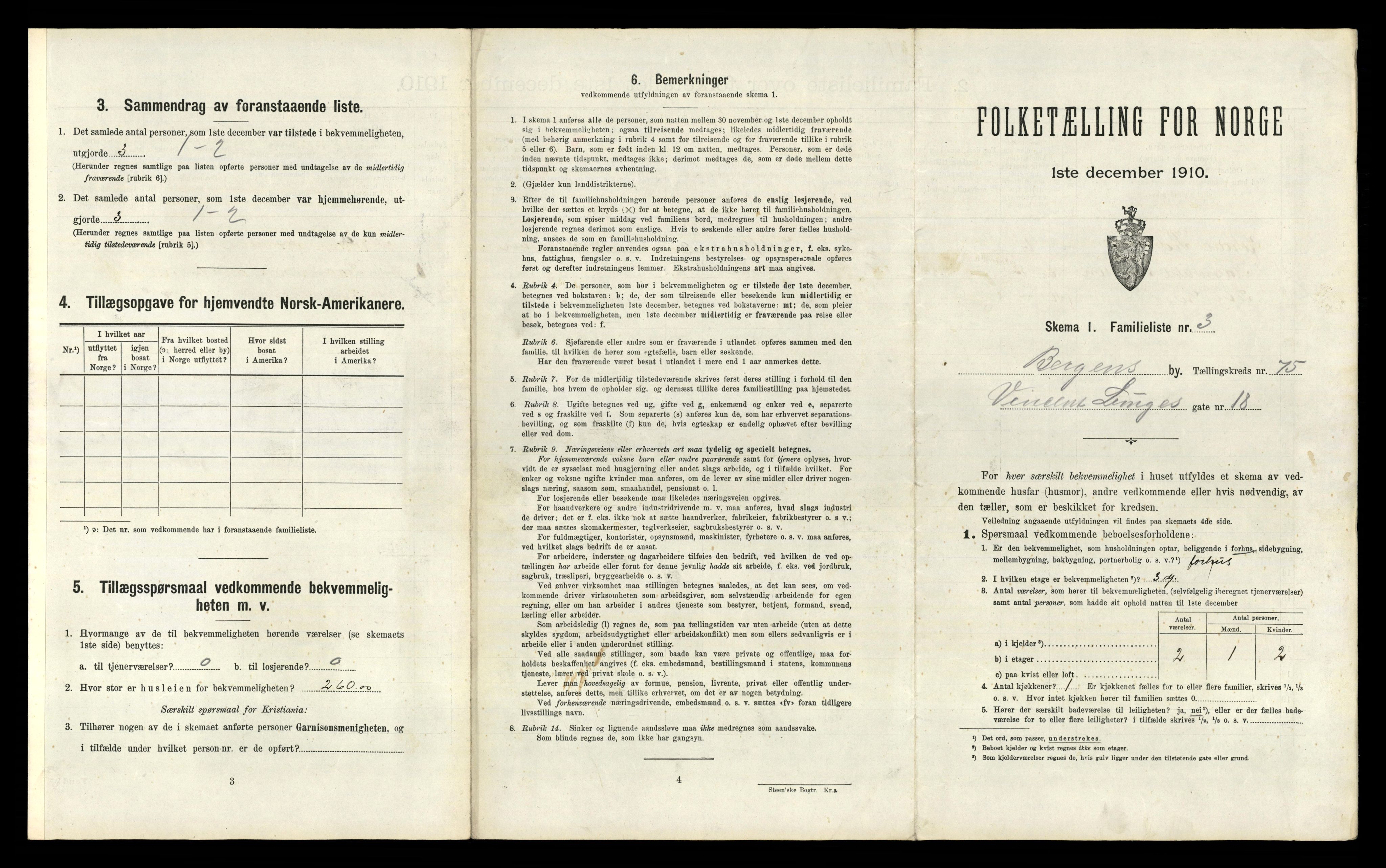 RA, 1910 census for Bergen, 1910, p. 25981