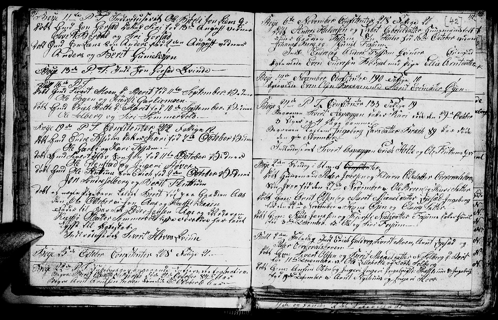 Ministerialprotokoller, klokkerbøker og fødselsregistre - Sør-Trøndelag, SAT/A-1456/689/L1042: Parish register (copy) no. 689C01, 1812-1841, p. 41-42