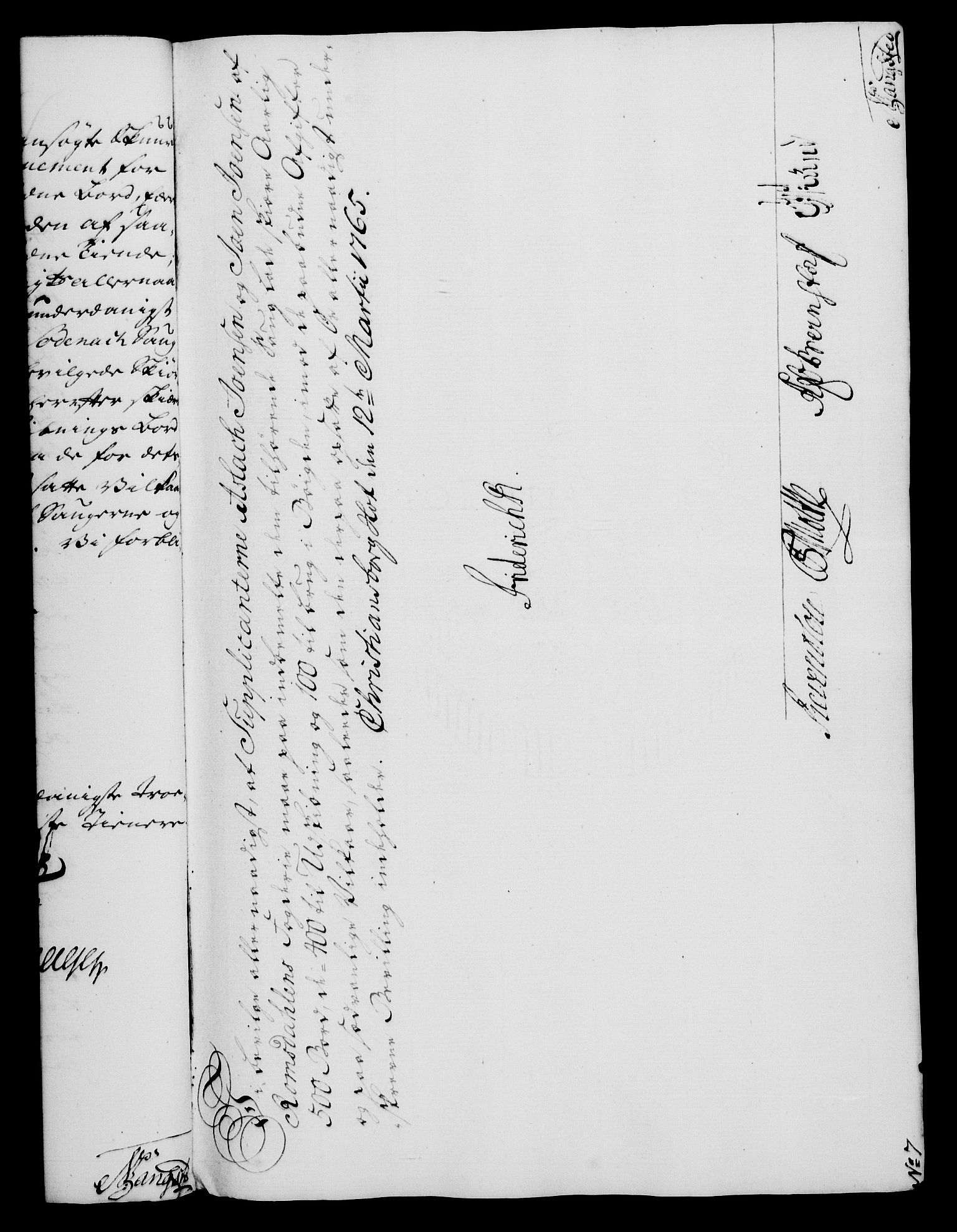 Rentekammeret, Kammerkanselliet, RA/EA-3111/G/Gf/Gfa/L0047: Norsk relasjons- og resolusjonsprotokoll (merket RK 52.47), 1765, p. 119